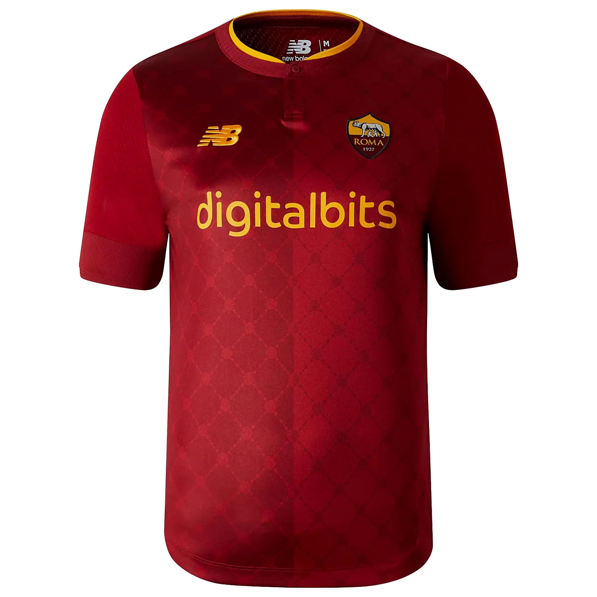 New Balance Uniseks AS Roma Jersey Koszulka Piłkarska, Ciemnoczerwony, L