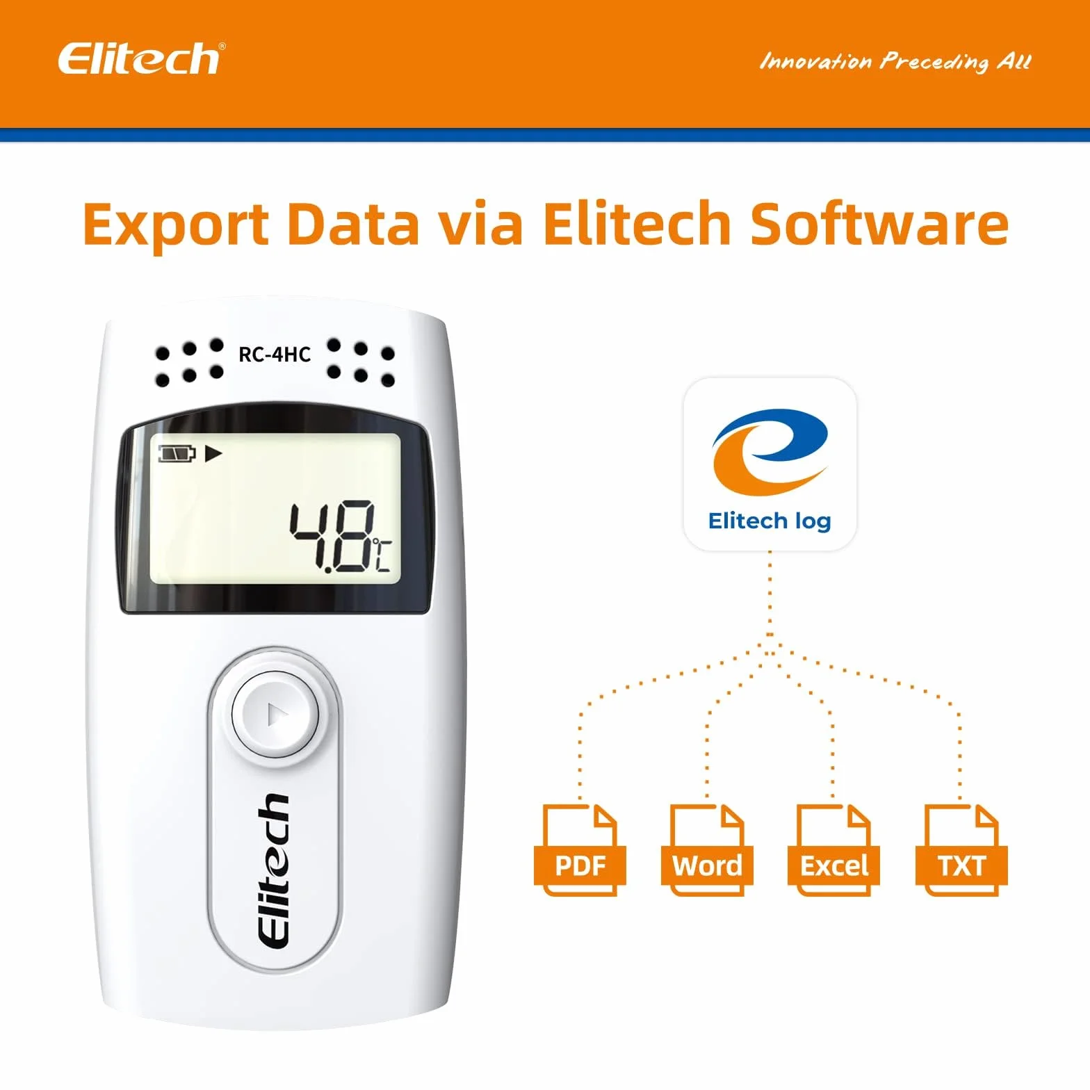 Elitech RC-4HC 16000 punktów mini rejestrator danych z czujnikiem (5 szt.)