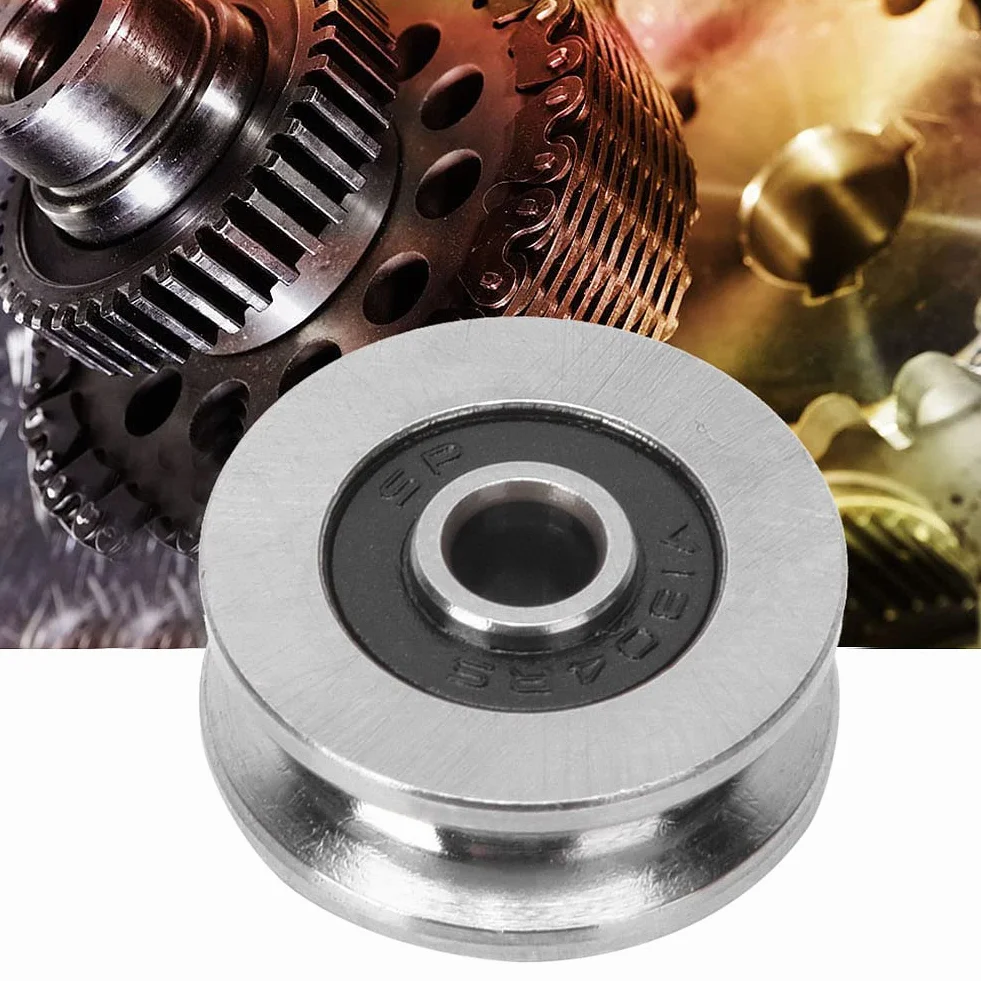 V1804 V-Groove Łożyska, 10szt 18mm * 4mm * 8mm Deep U/V Groove Miniaturowe łożyska kulkowe Koło pasowe z łożyskiem szynowym, łożysko Stalowe koło gąsienicowe do drukarki 3D, silnik, deskorolki