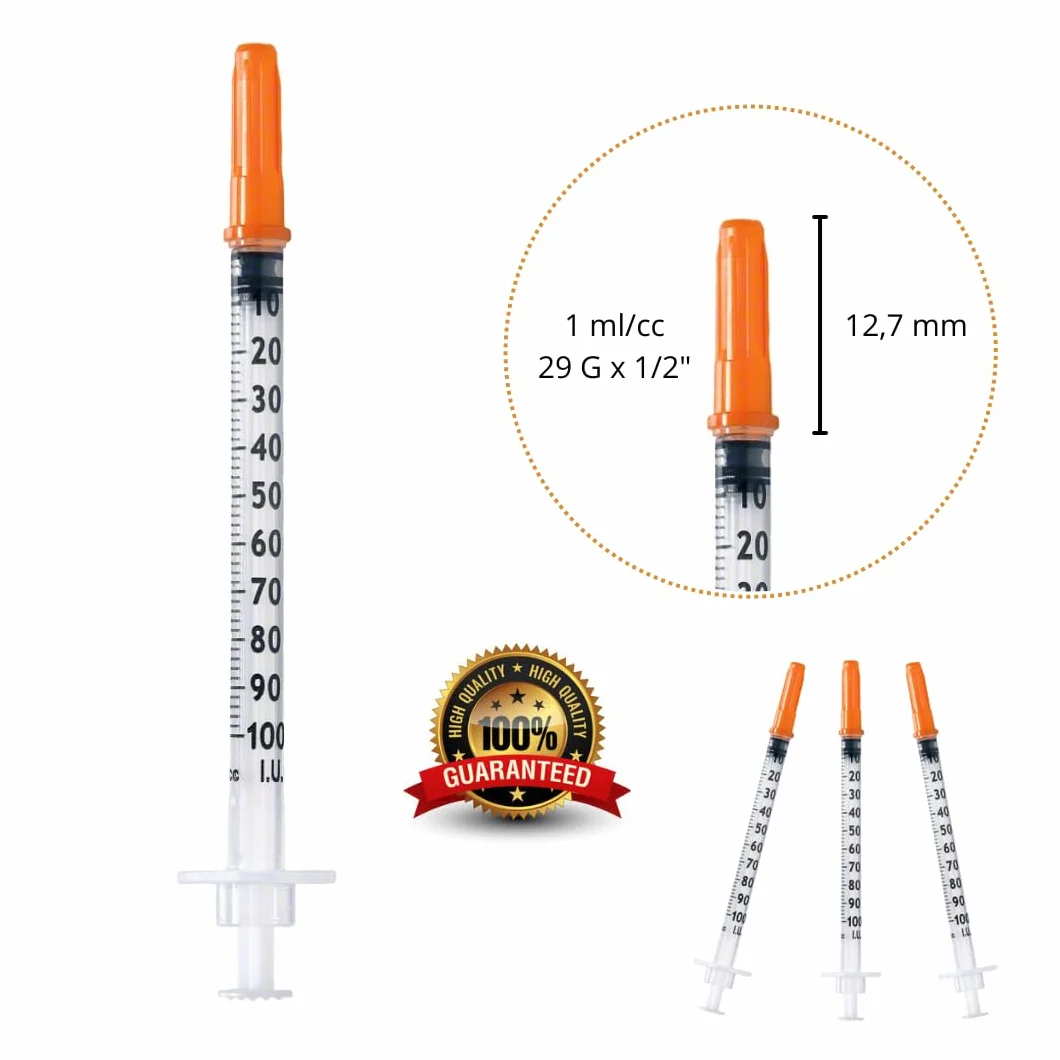 10 sztuk plastikowych tubek 1 ml/cc 29 g (0,33 x 12,7 mm), uniwersalne narzędzia pomiarowe, pakowane pojedynczo (29 g 1/2")