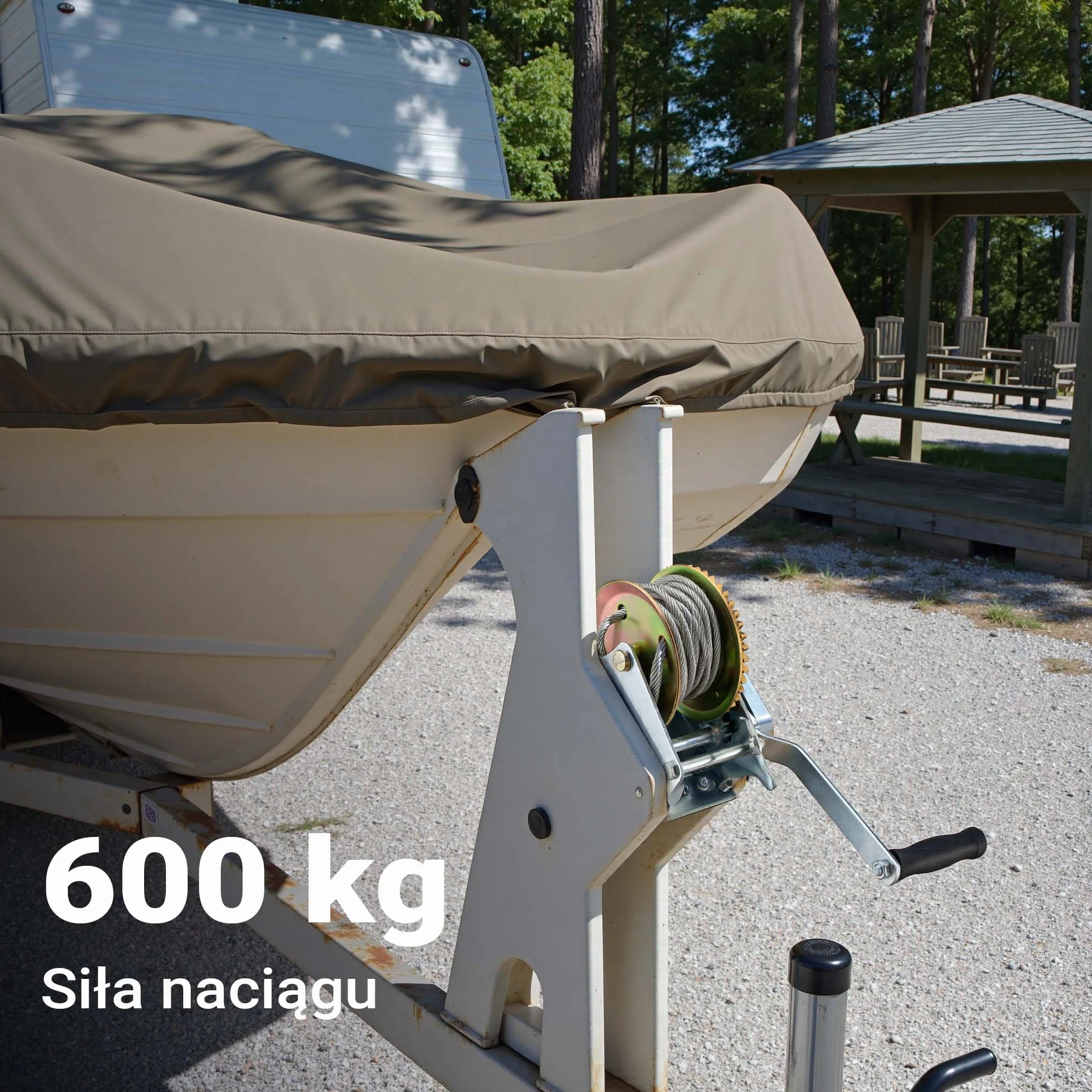 Wiltec ręczna wciągarka linowa do 550kg przełożenie 4.1:1 130 x 190 x 160 mm, wciągarka z liną 10m, ręczna wciągarka linowa, wydajna ręczna wciągarka linowa, leśna wciągarka linowa