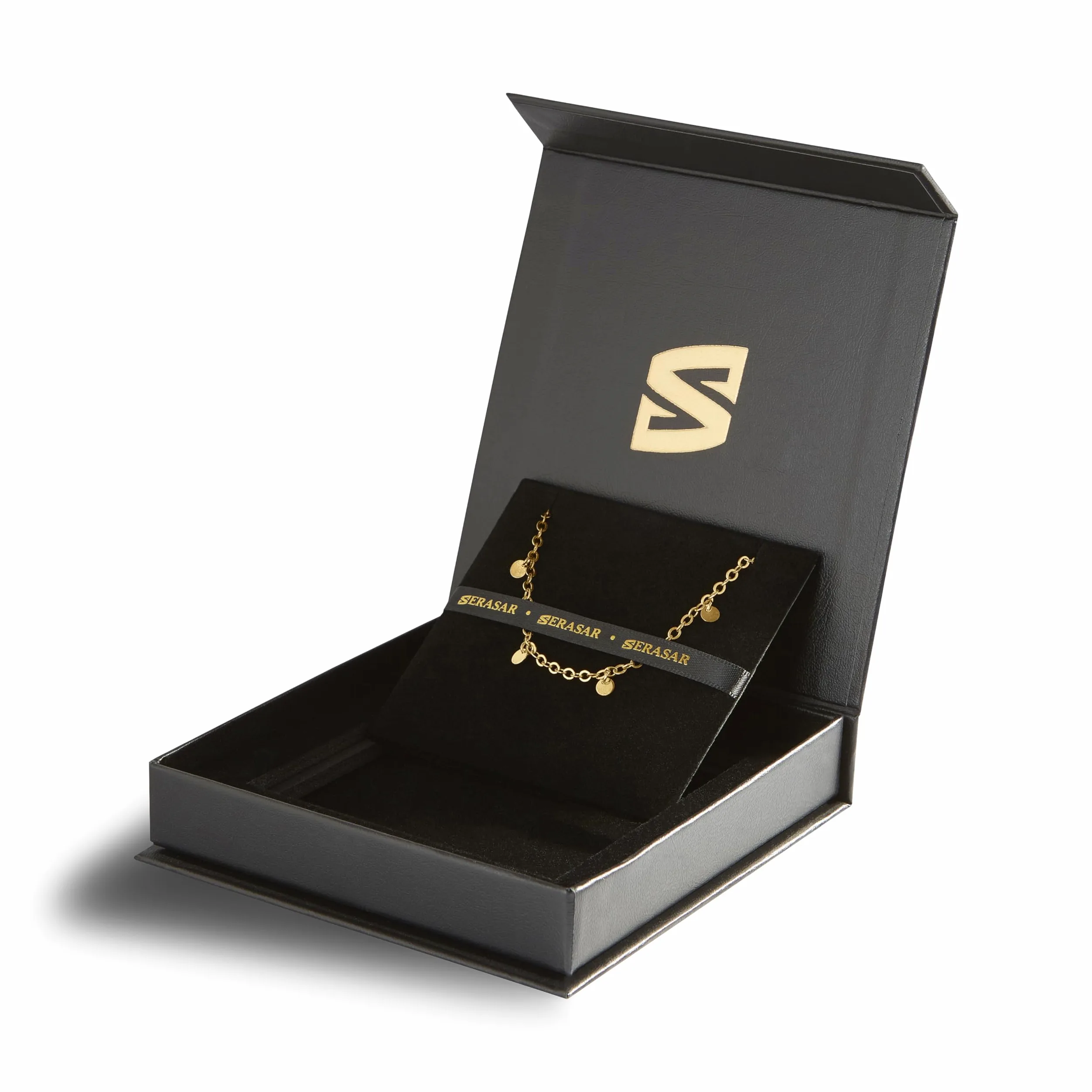 SERASAR | Znak Nieskończoności Anklet [Infinity] dla Pań | 316L Stal Chirurgiczna z 18 Carat Gold Plating | Różne kolory | Regulowana długość | Biżuteria Box w zestawie