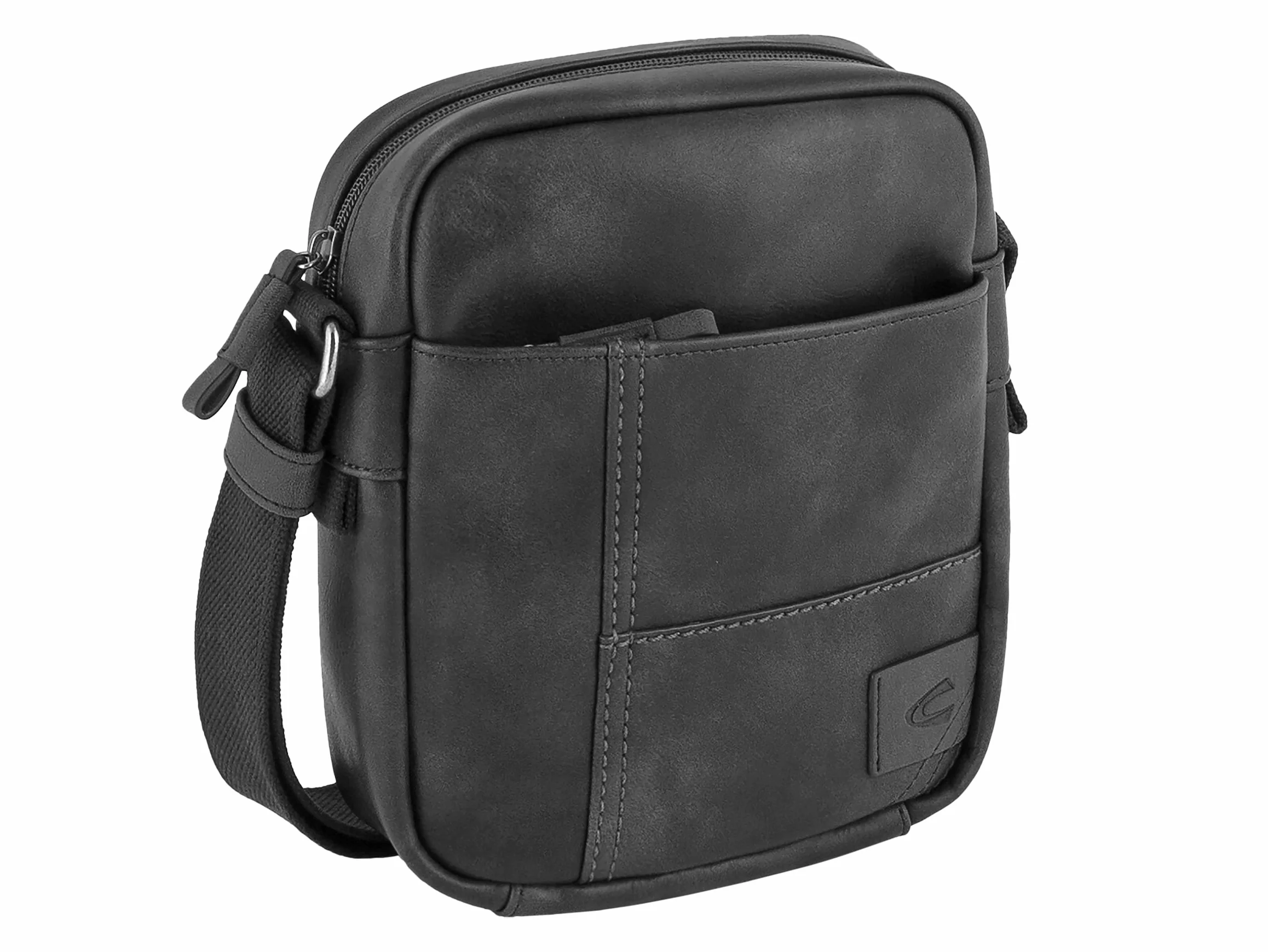 camel active Laos męska torba na ramię Crossbody Bag mała, czarny, S, 000439