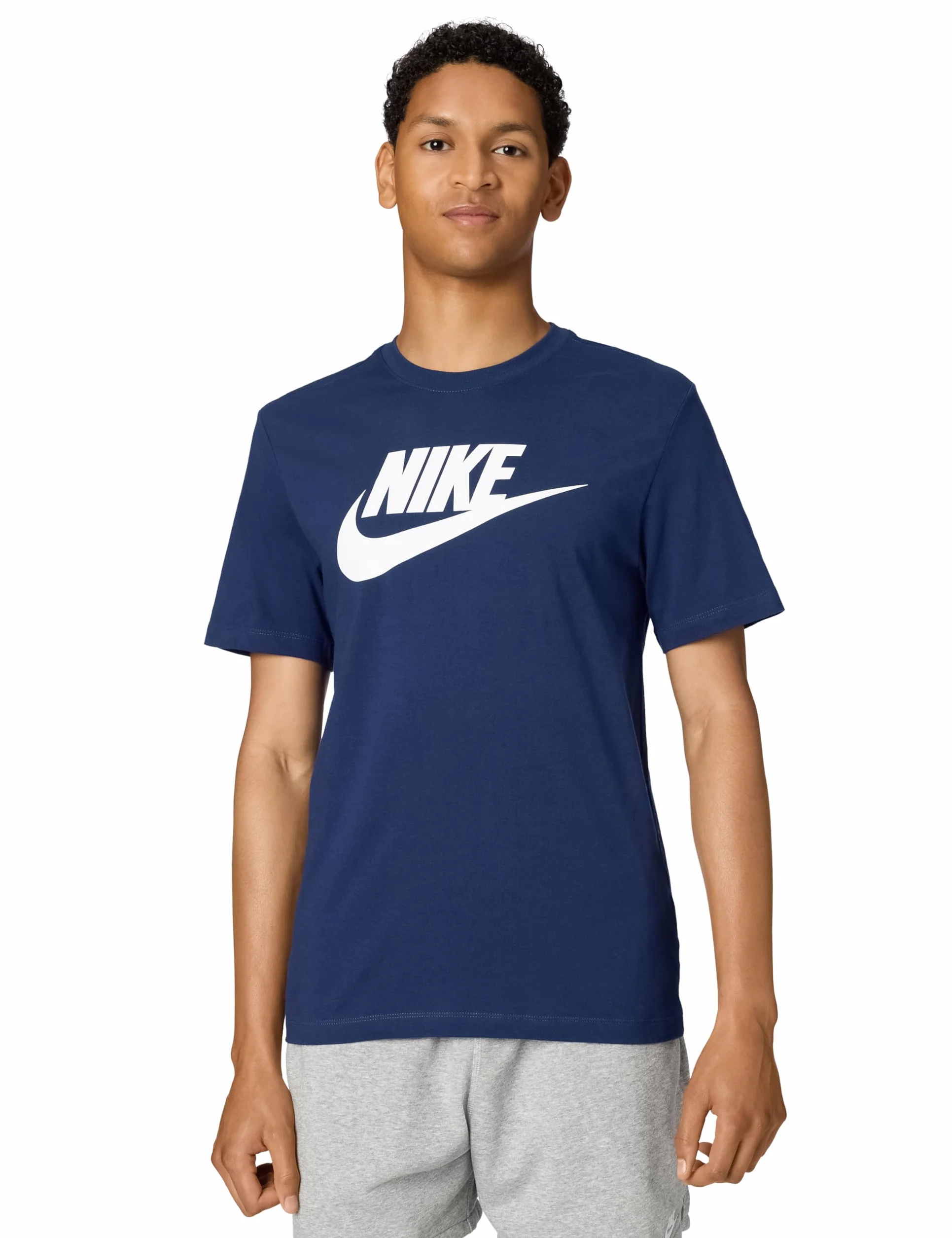 NIKE Męska koszulka M Nsw Icon Futura, Midnight granatowy/biały, XXL
