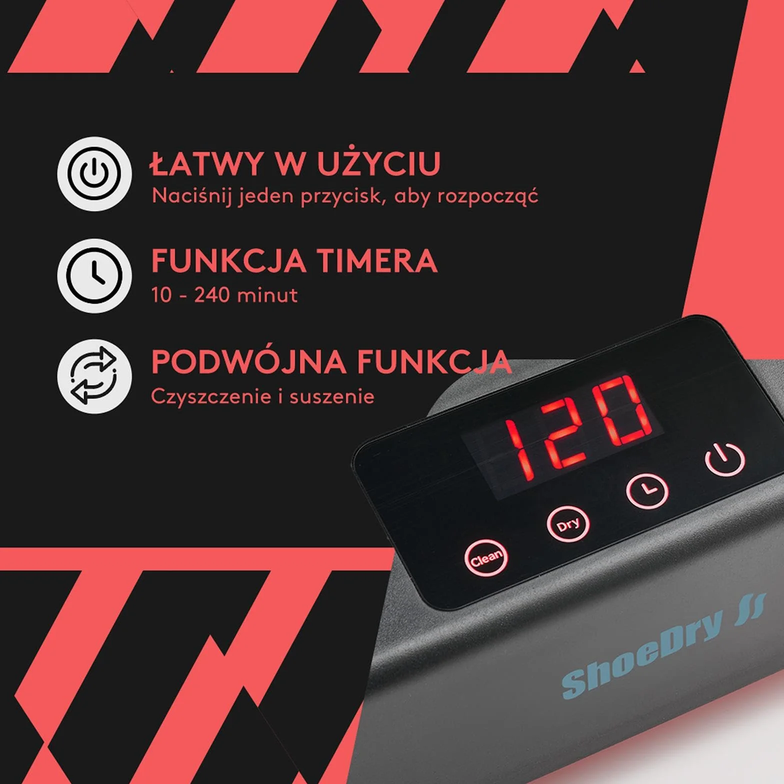 ShoeDry Ozone suszarka i odświeżacz do butów - suszarka do butów - suszarka do butów narciarskich - suszarka do butów