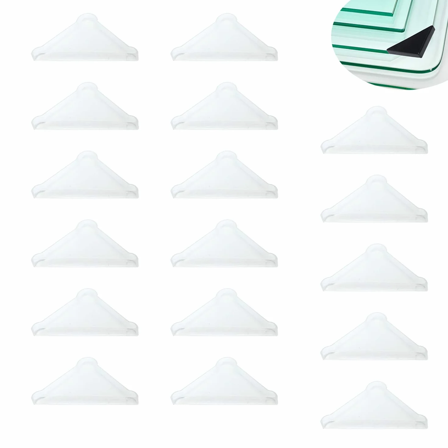 YouU Ochrona narożników - 20 szt. Shape trójkątny szklany stół na płytki, kamienie, ramki na zdjęcia, okna, lustro, poduszki ochronne narożne (6 mm x 50 mm) (5 mm x 50 mm)
