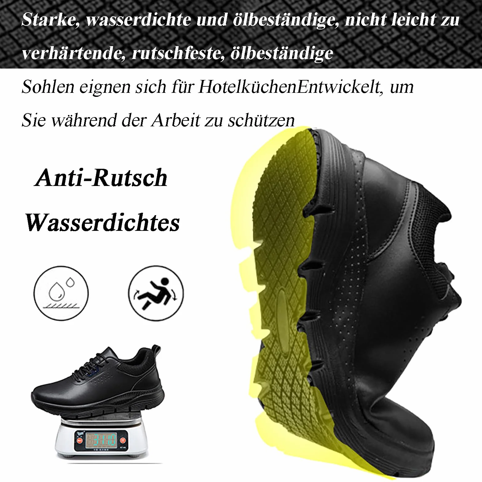 Męskie i damskie lekkie wygodne buty robocze, antypoślizgowe buty do gotowania, buty szefa kuchni, buty do gastronomii i kuchni, buty robocze, do szpitala i opieki, serwis i czyszczenie