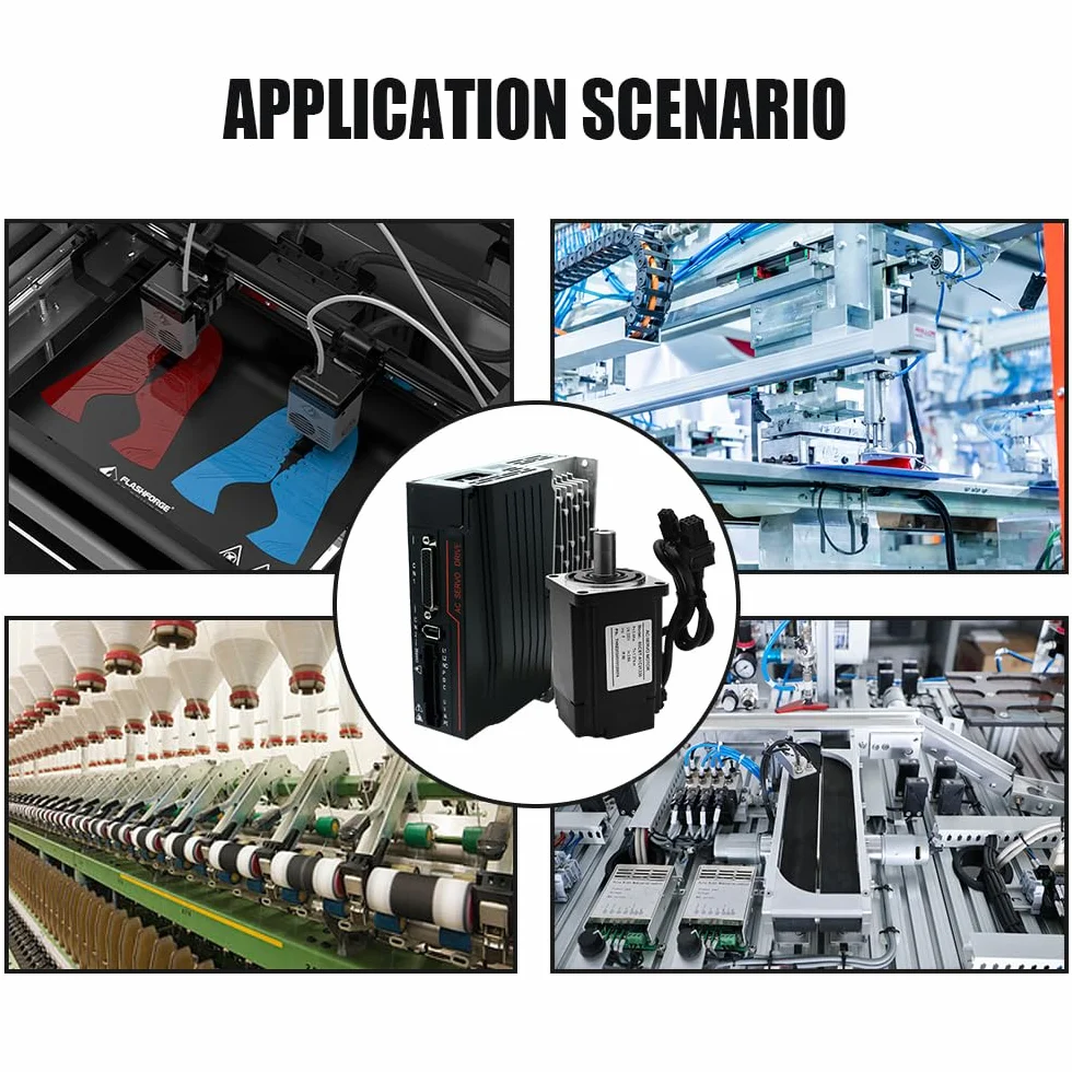 Silnik serwo 60CST-A1C01330 400W 1.27N.m 2.8A AC Servo Drive HTNC-C30S-L15A-RABN-B Driver resistance 220V RS485 o wysokiej precyzji sterownik serwo magnetyczne (400W)