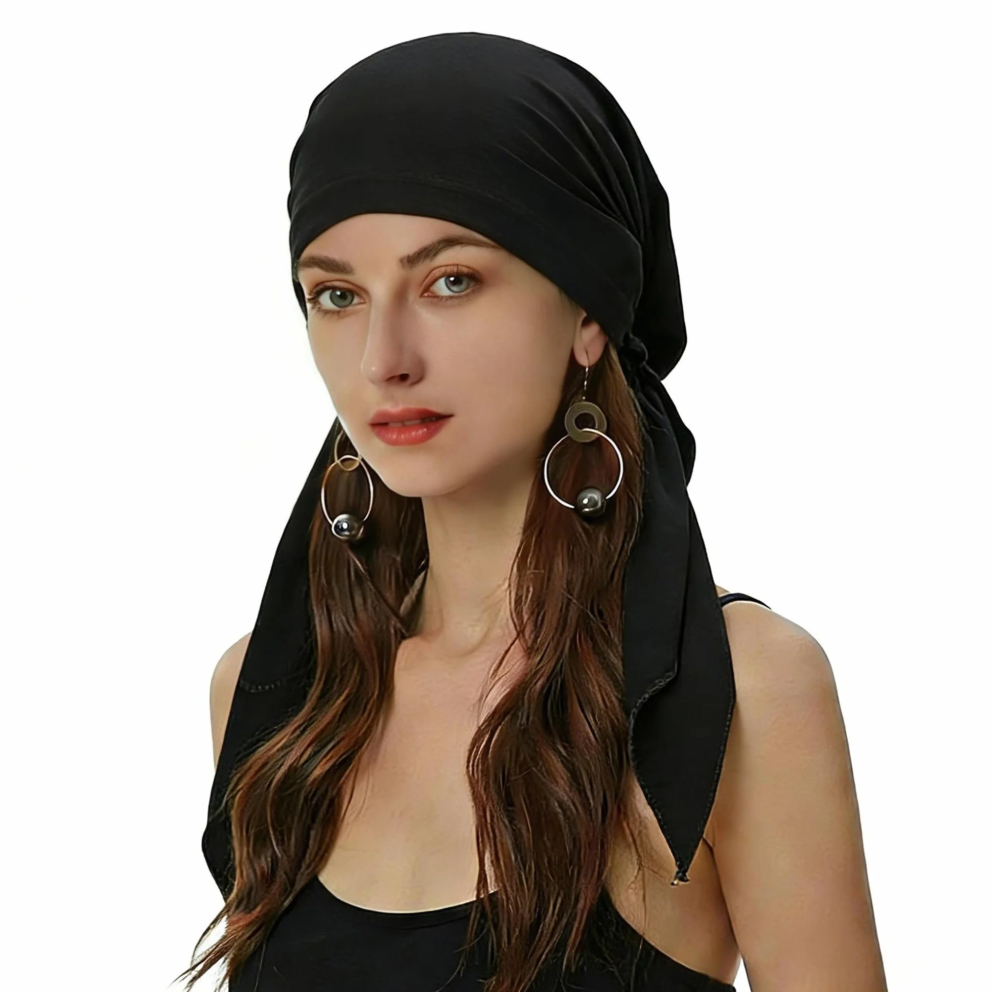 ZLYC Damska czapka turban Chemo wiązana chusta na głowę Headwraps lekki kapelusz