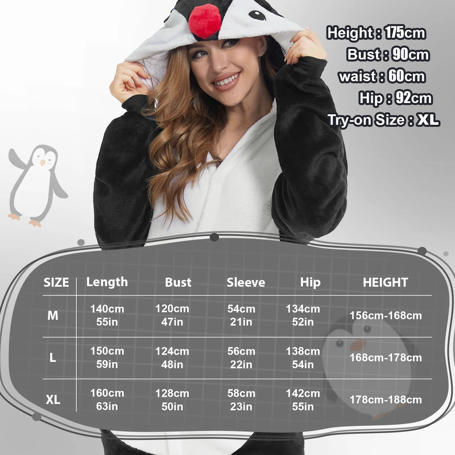 JONRRYIN Piżama Zwierzęta Dorosły Unisex Kombinezon, Zwierzęca Piżama Onesie Kostium, Piżama Kigurumi Anime Sleepwear Kombinezon Cosplay Zestaw na Halloween, karnawał