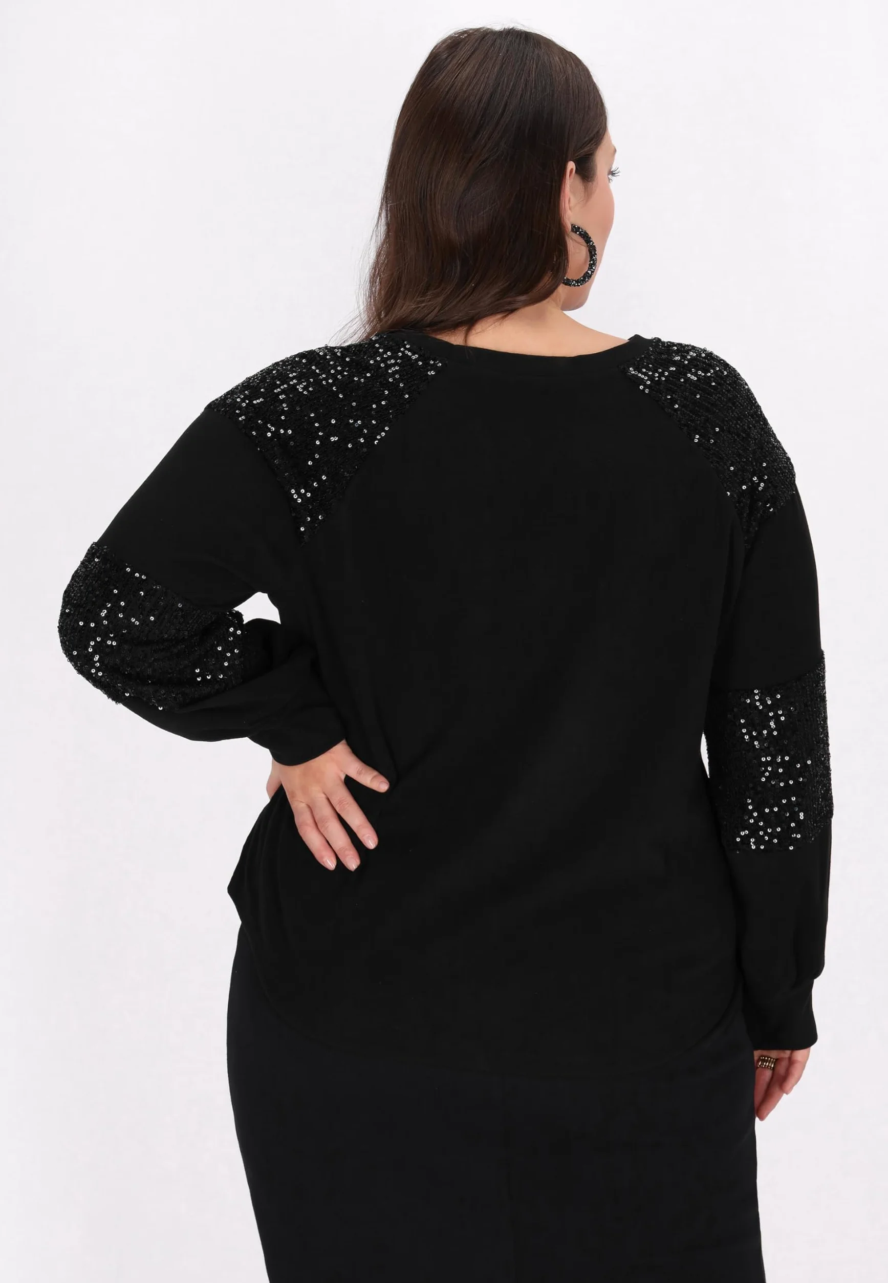 faina Damska bluzka plus size, czarna