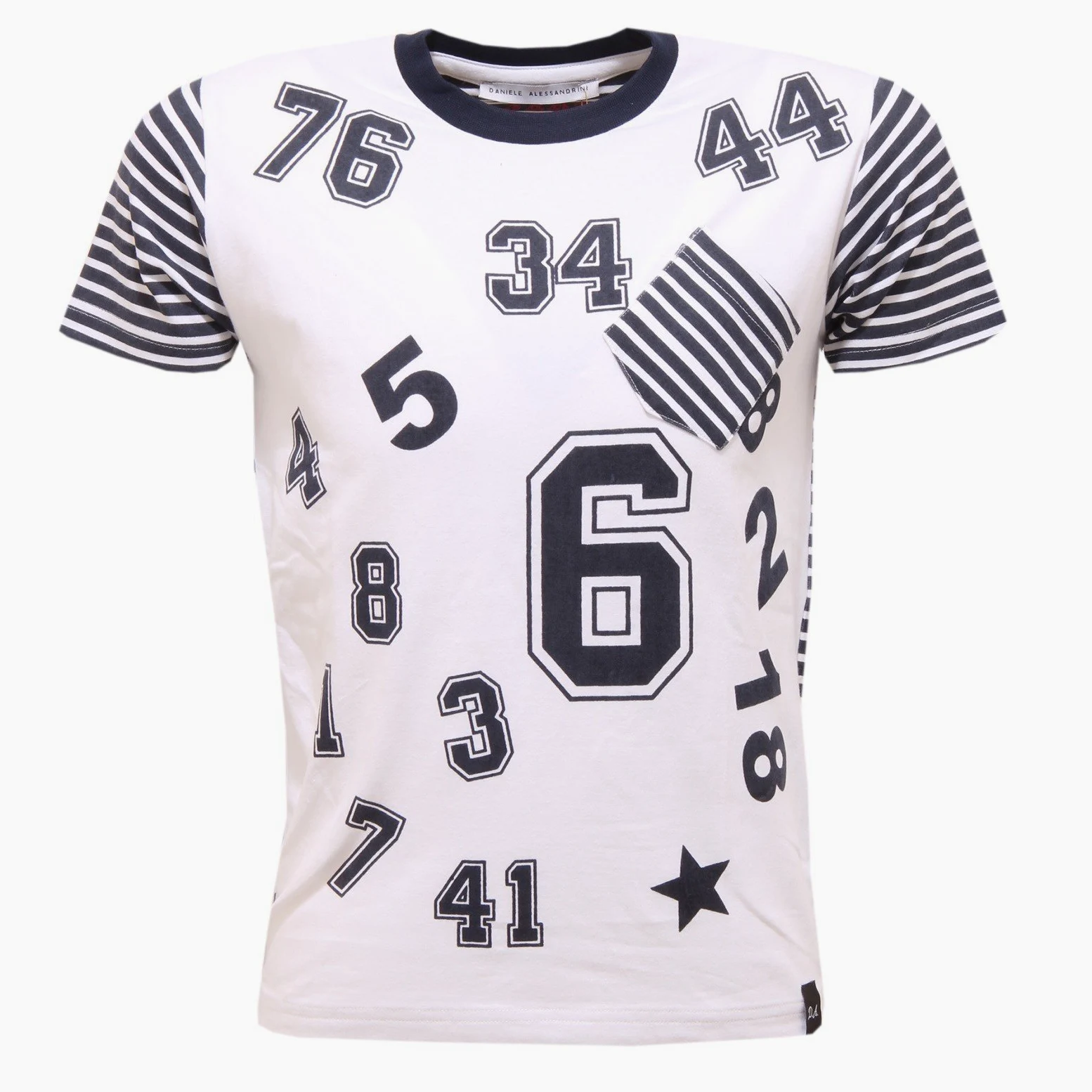 Daniele Alessandrini 6733S Koszulka dla dzieci Biały/Niebieski t-Shirt Kid
