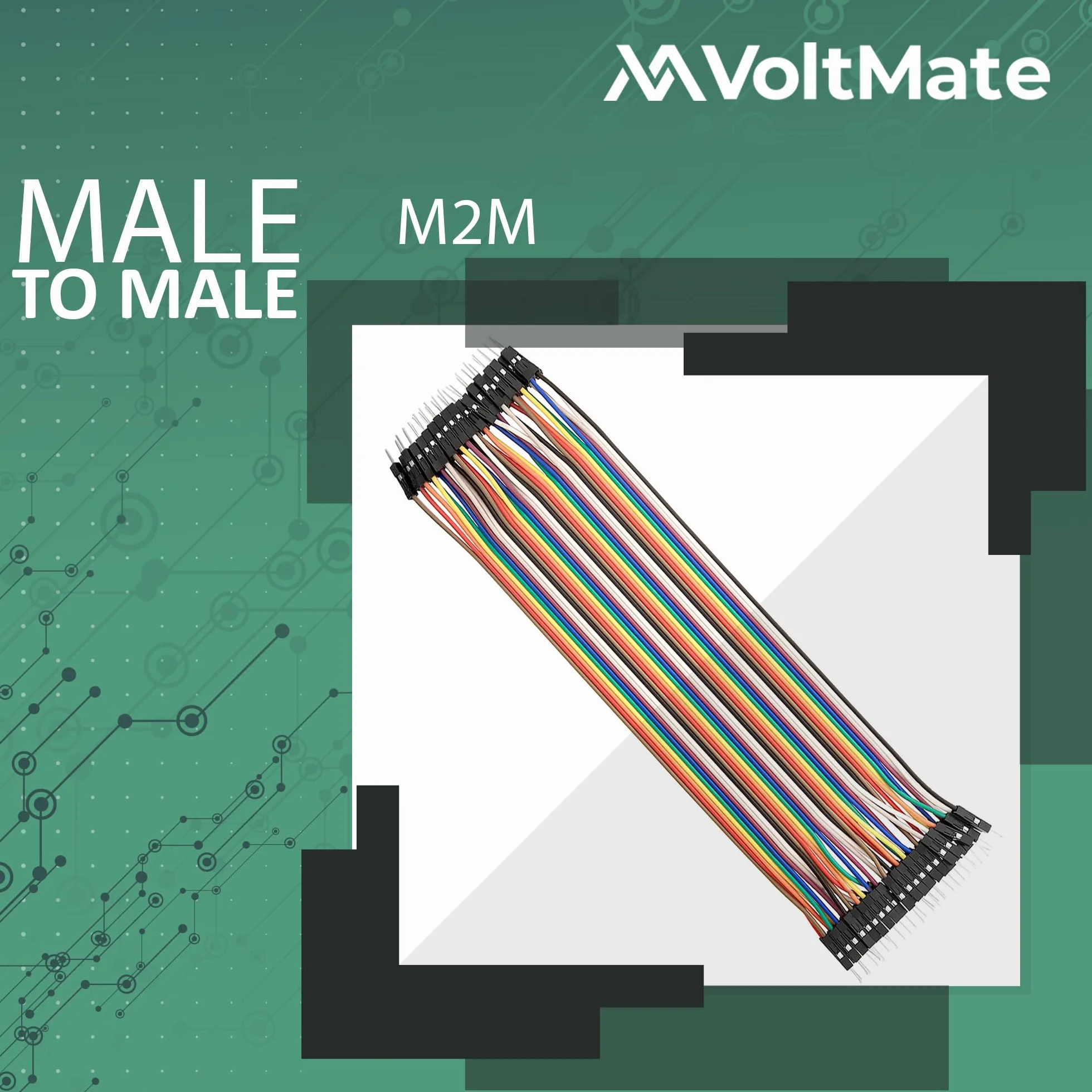 VoltMate Zestaw 3 szt. Jumper Wire M2M, F2M, F2F - 40 szt. 20 cm - kompatybilny z Arduino i Raspberry Pi Breadboard