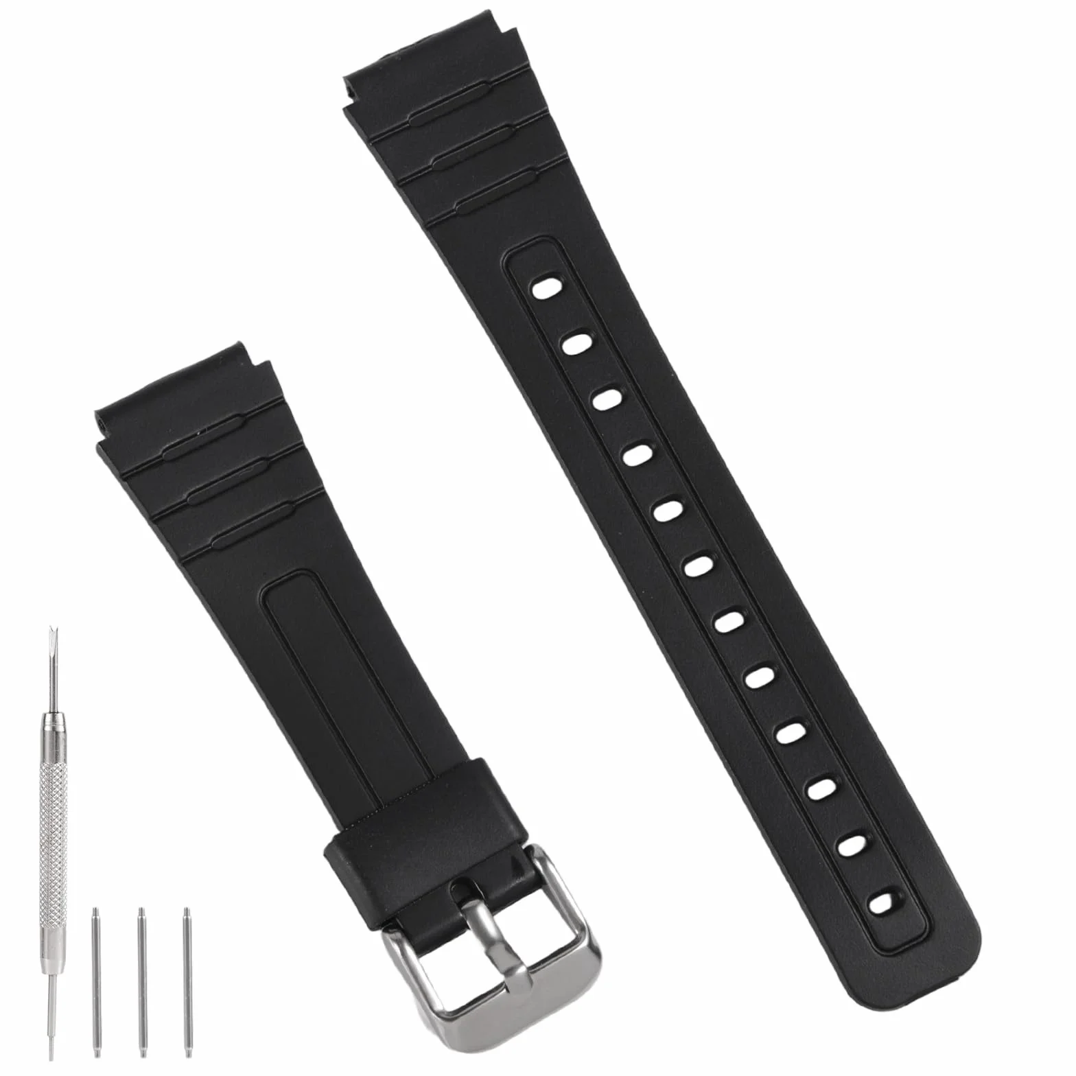 Pasek do Zegarka TPU Kompatybilny z F91W F84 F105 A158 A168 AE1200 20mm Wodoodporny