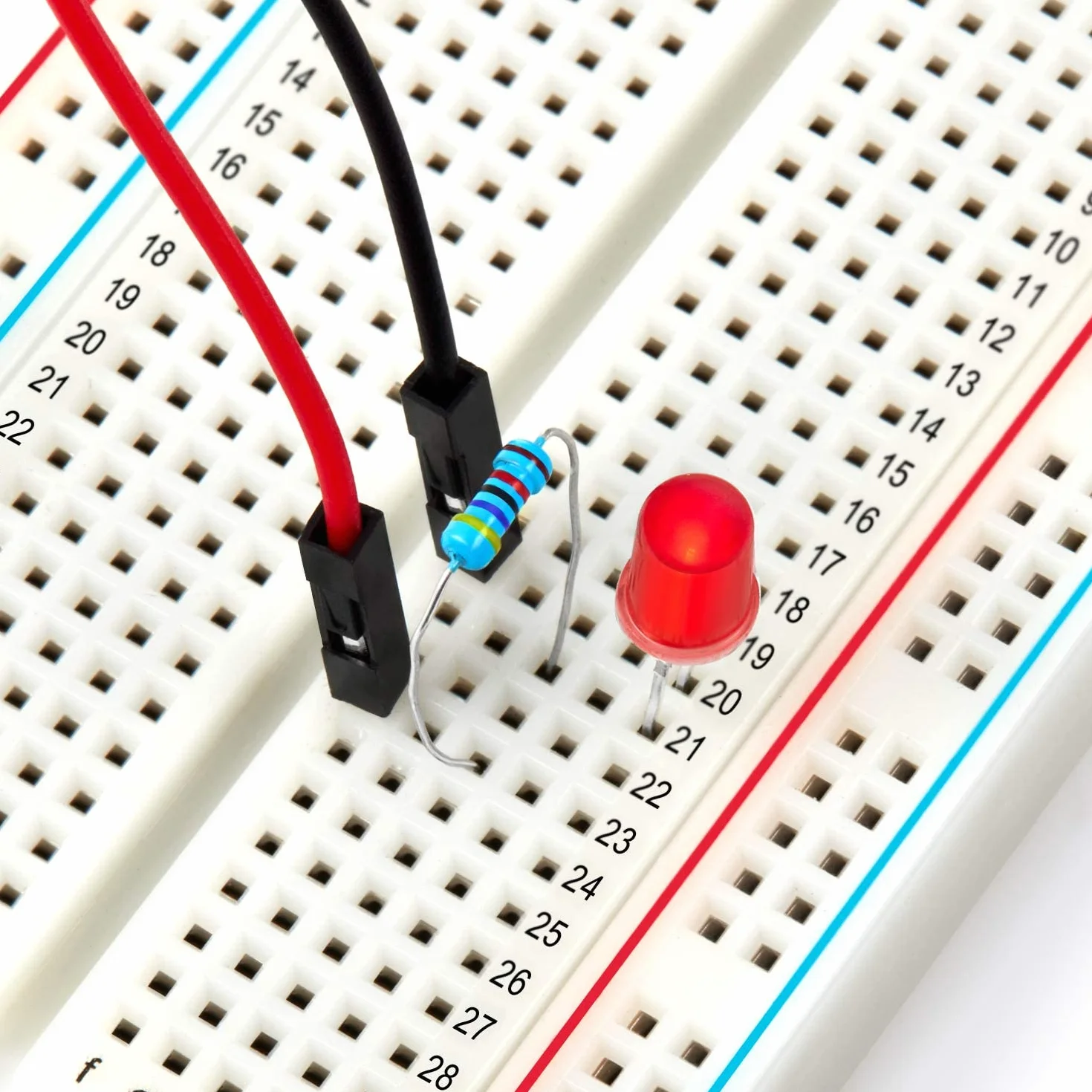 GTIWUNG Zestaw 3 szt. 400 Tie Points Mini Breadboard Kit, nielutowana płytka drukowana do Arduino Proto Shield + 195 szt. mostków wtykowych Jumper Wire Kabel