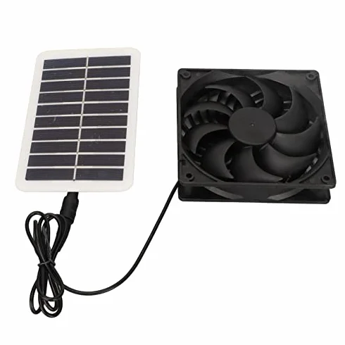 Solarny Wentylator Wyciągowy, 15 W, Panel Słoneczny, do Domu dla Zwierząt, Kamperów, Użytek Zewnętrzny