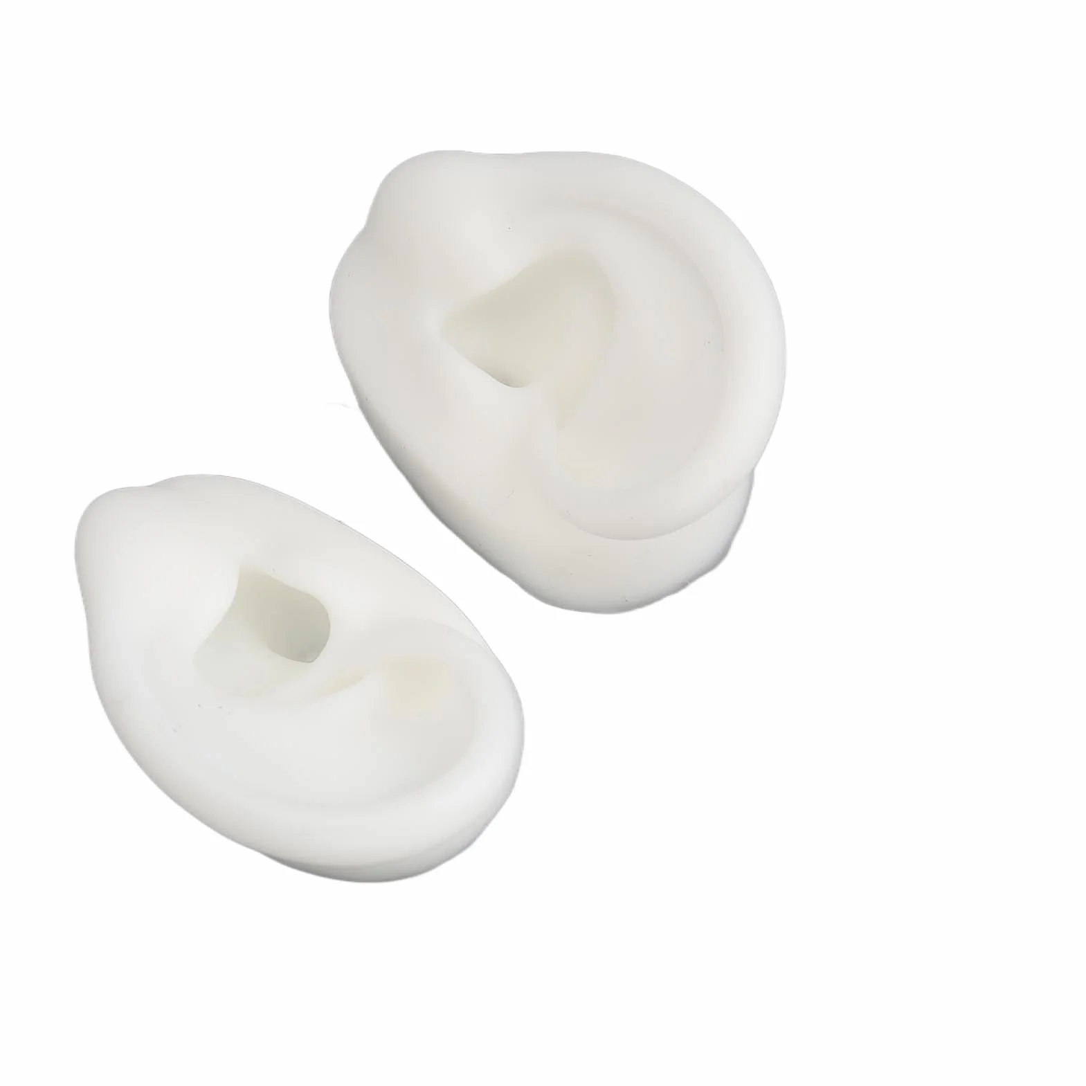 Silikonowy Model Ucha 3D, 2 Pary Zestawu do Przekłuwania Uszu, Symulowany Fałszywy Model Ucha Narzędzie ćwiczeń Model ćwiczeńdo ćwiczeń w Zakresie Przekłuwania (czarny i biały)