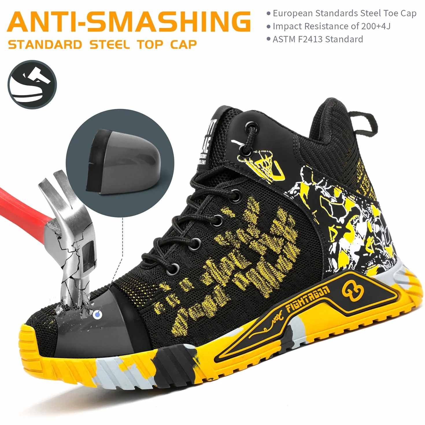 Buty ochronne ze stalowym noskiem antypoślizgowe obuwie robocze