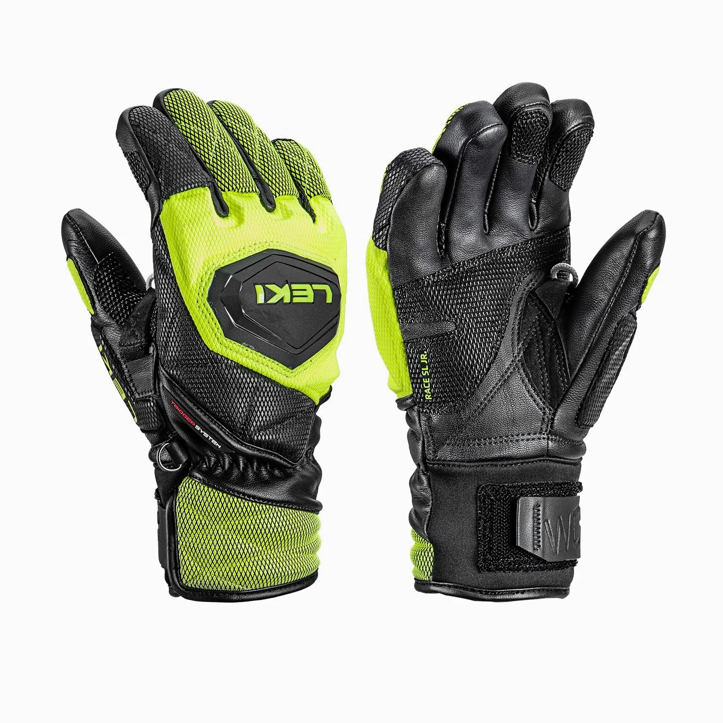 LEKI WCR Venom 3D Junior Black-Ice Lemon 8.0