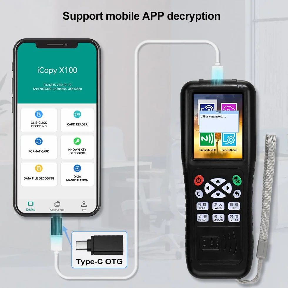 Nowy iCopy RFID kopiarka pełny wieloczęstotliwościowy czytnik kart inteligentnych NFC pisarz powielacz aplikacji szyfrowanie dekoder darmowe oprogramowanie telefon komórkowy do kopiowania