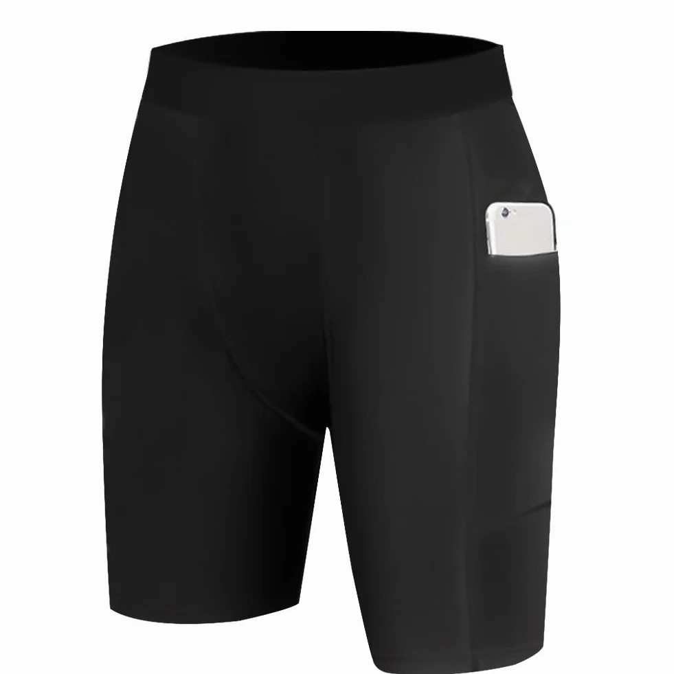 AUYAO Męskie spodenki kompresyjne, męskie spodenki sportowe, męskie spodenki fitness, krótkie spodnie kompresyjne legginsy, spodenki do koszykówki letnie tenisowe na siłownię z kieszeniami M-XL