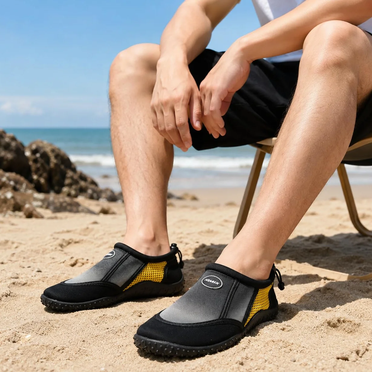 JOMIX Buty Rock Mężczyźni Buty Morze Nurkowanie Mężczyźni, Szary, 43 EU