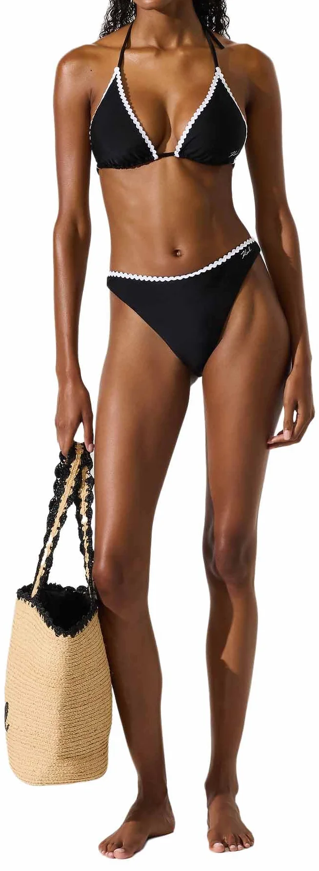 Karl Lagerfeld Kobiety Dół bikini Signature Scallop Cheeky