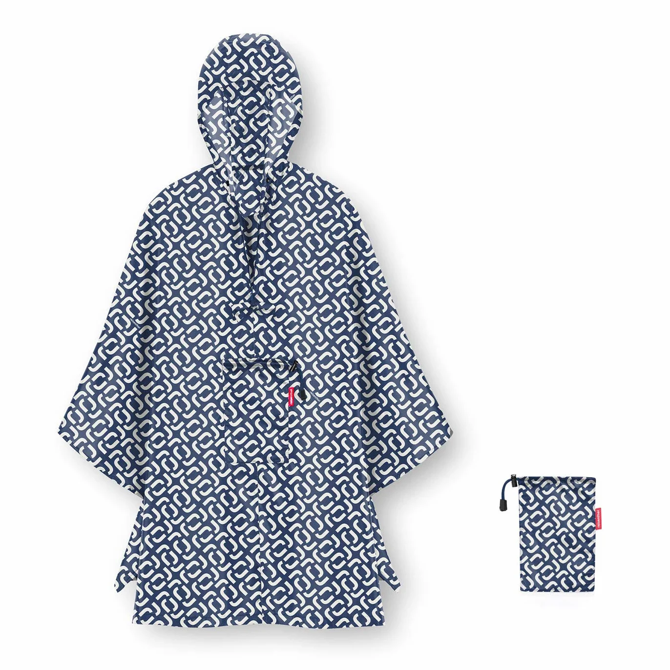 reisenthel Mini maxi AN4073 signature navy - peleryna przeciwdeszczowa z wysokiej jakości tkaniny poliestrowej - odporna na działanie wody - szer. 141 x wys. 93 x gł. 0 cm, Navy Signature, jeden rozmiar