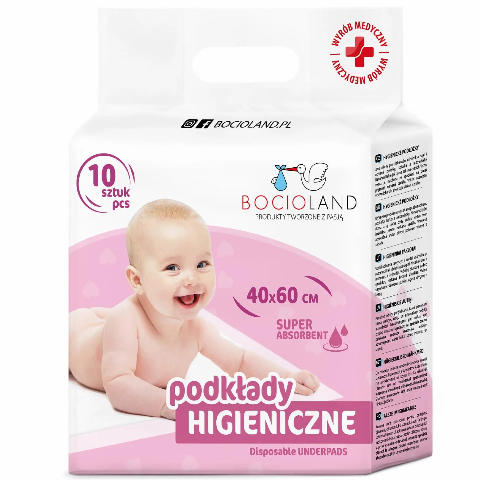 Podkłady higieniczne jednorazowe 40x60cm