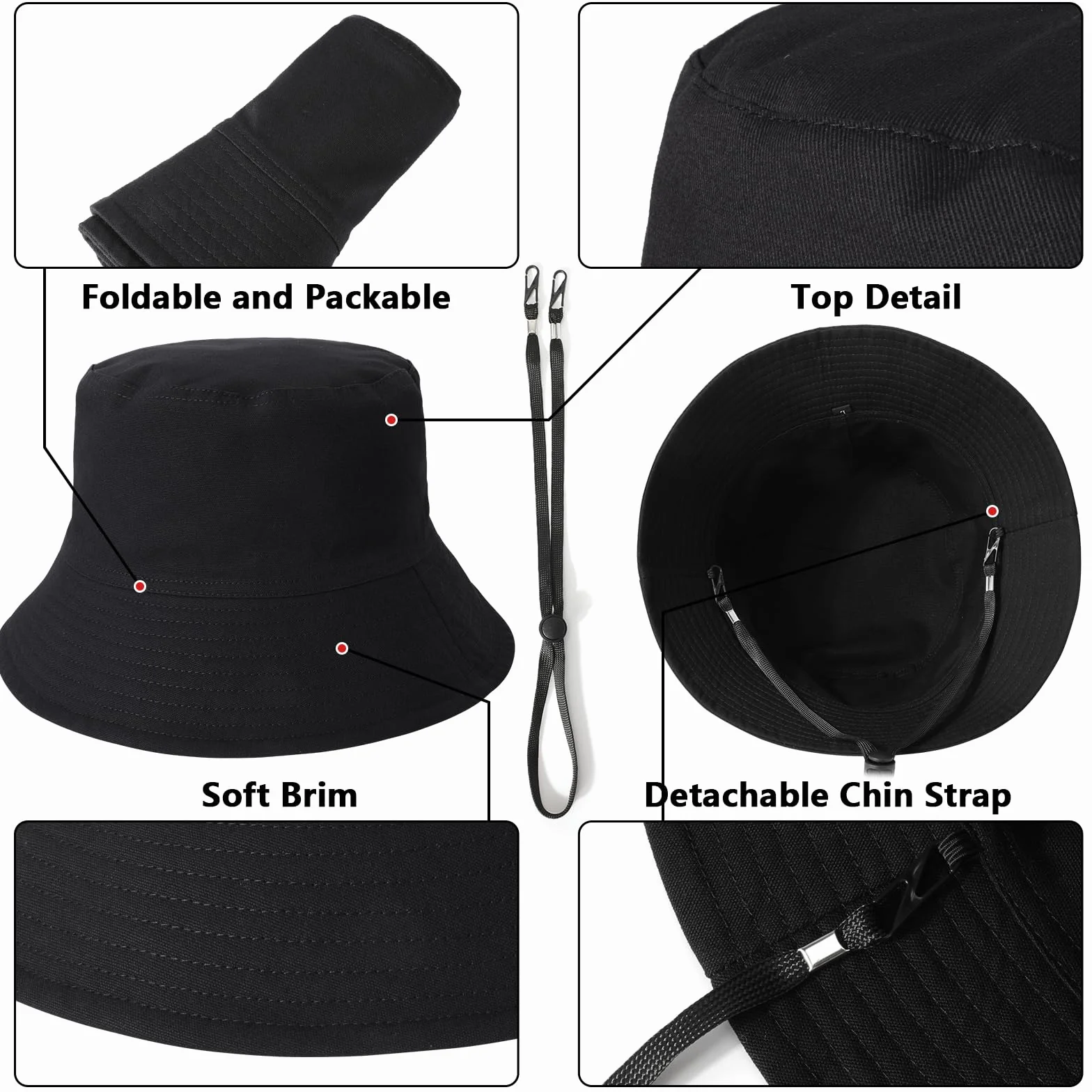 TAGVO XX-duży kapelusz typu bucket unisex, duży, dwustronny, bawełniany kapelusz przeciwsłoneczny, ponadwymiarowa dwustronna ochrona przed promieniowaniem UV, czapka wędkarska na wakacje, wędkowanie