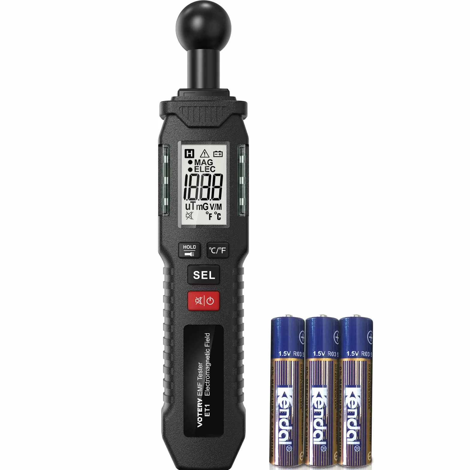 EMF miernik pola magnetycznego, detektor promieniowania, ręczny LCD EMF, odpowiedni do kontroli EMF w domach, biurach, na zewnątrz, elektrowni, pomieszczeniach komputerowych itd.