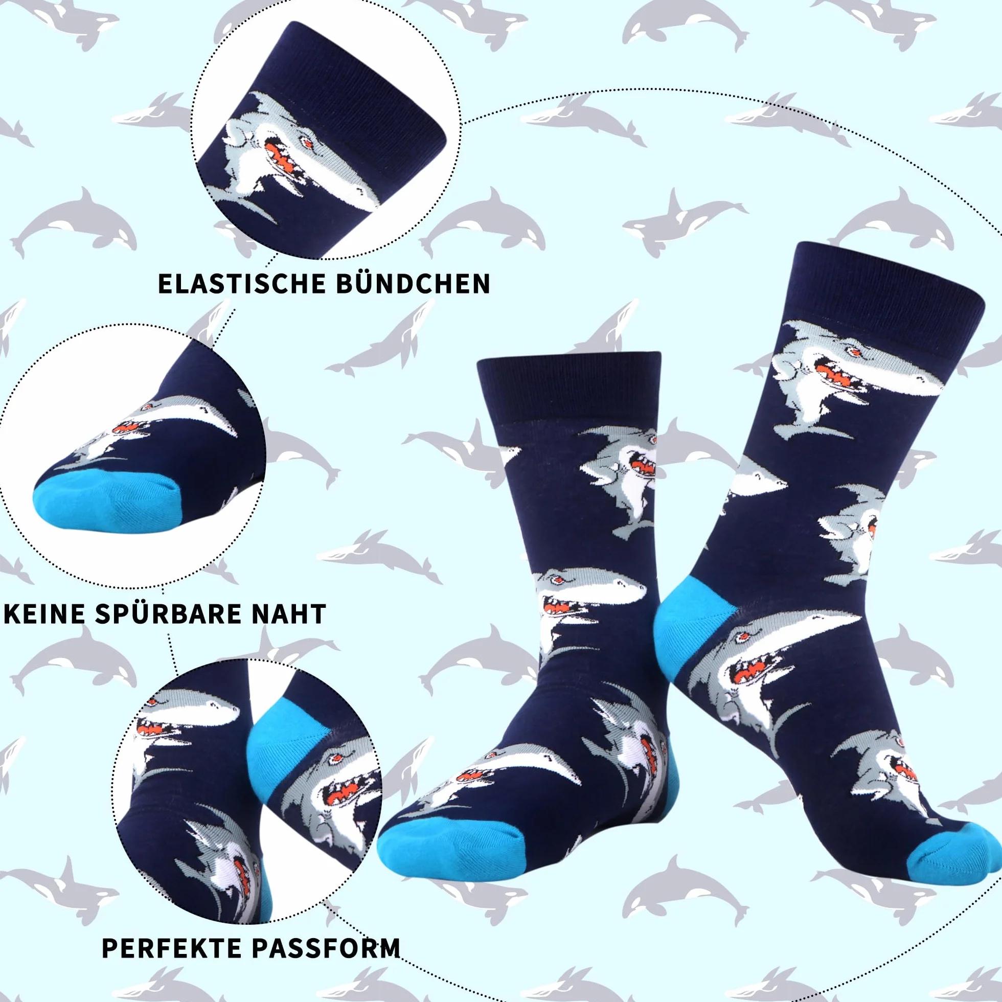 WeciBor Męska sukienka fajna kolorowa fantazyjna nowość zabawna codzienna czesana bawełna Crew Socks Pack