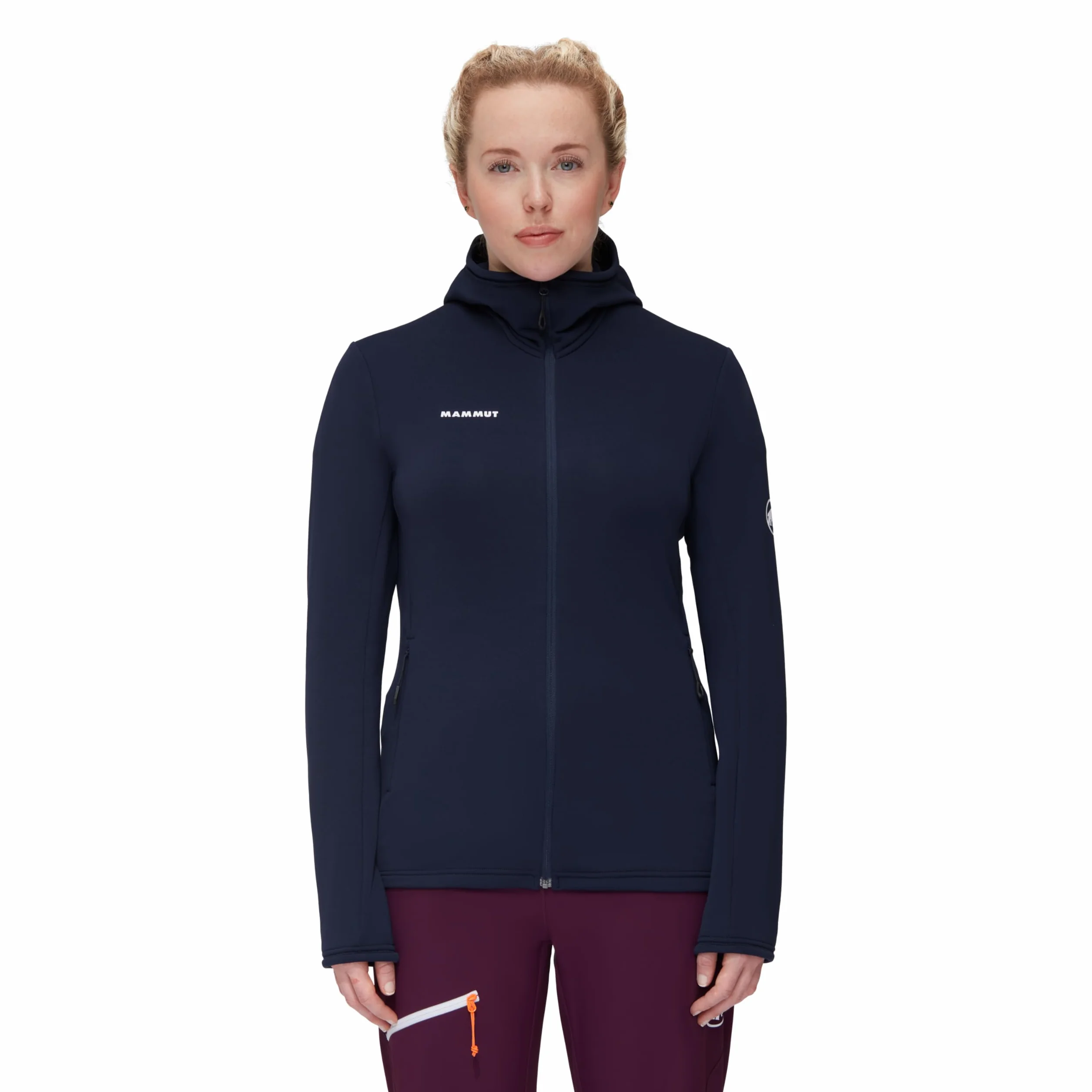 Mammut Aconcagua Light ML Hooded Jacket Women – Damska Bluza z Kapturem | Lekka i Polarowa | Marine, Rozmiar M