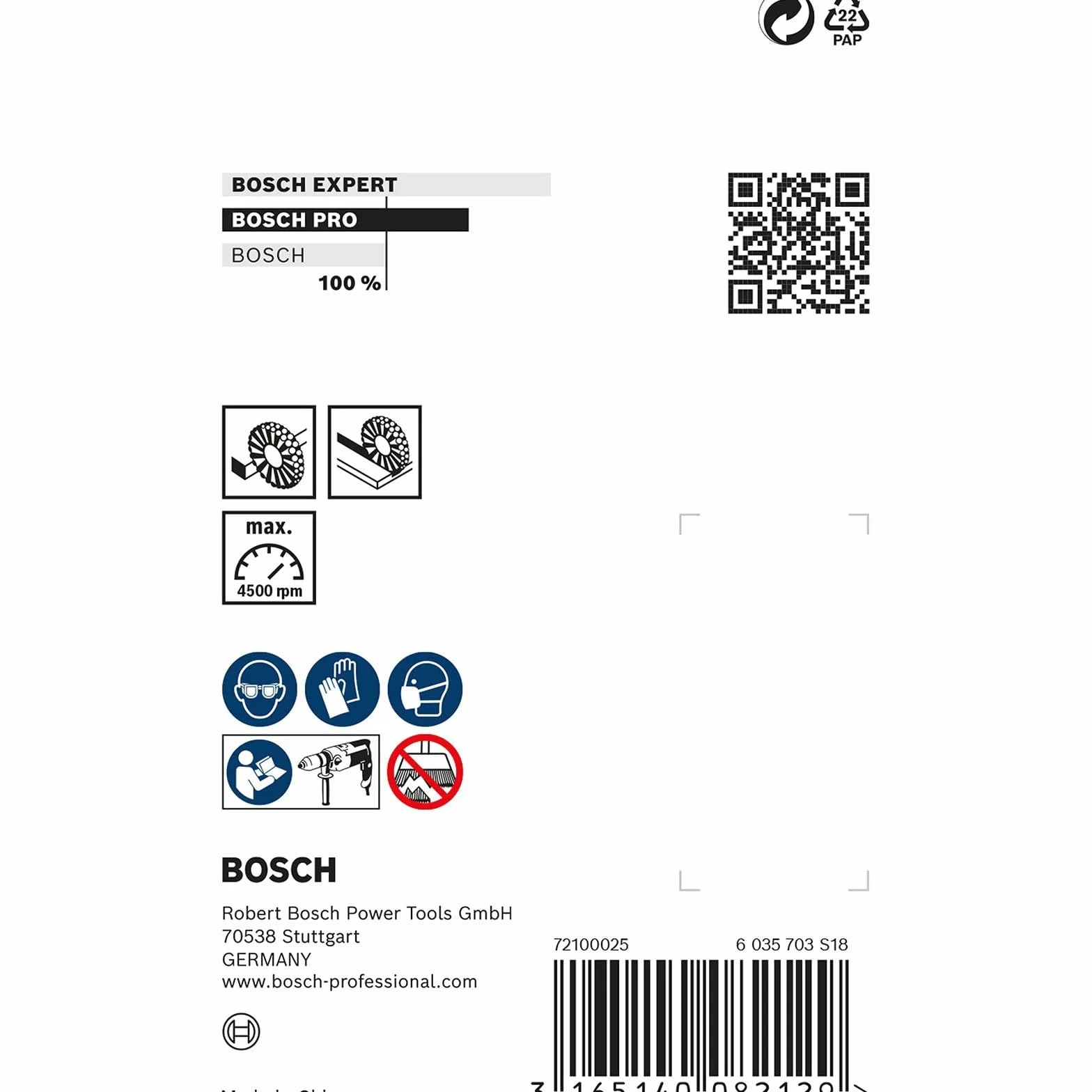 Bosch Professional Szczotka tarczowa z drutu falistego 75 × 0,3 mm stalowa 75 mm, 0,3 mm, 16 mm