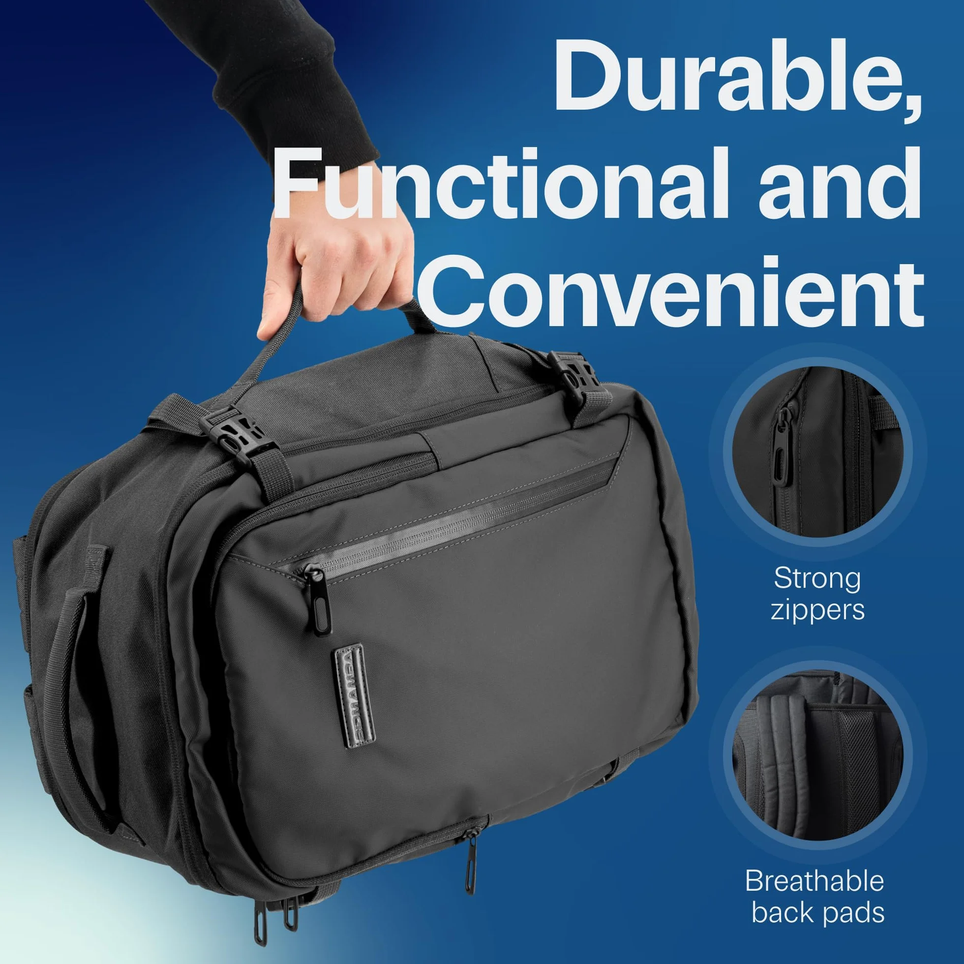 Plecak bagaż podręczny 40 x 20 x 25 czarny