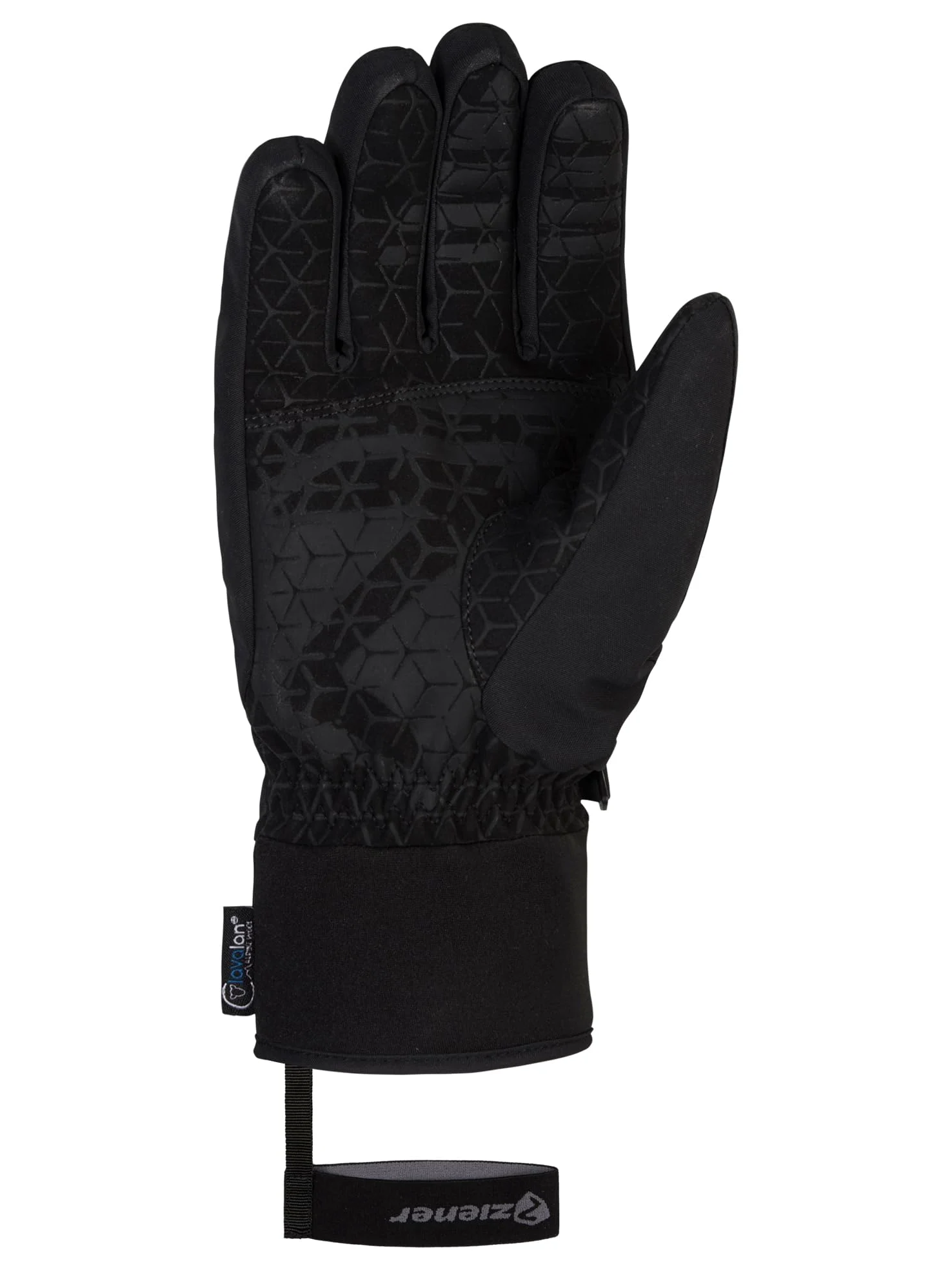 Ziener Męskie rękawice narciarskie z granitu, do sportów zimowych, wodoszczelne, Gore-Tex Alpine Wool, czarne, 7,5