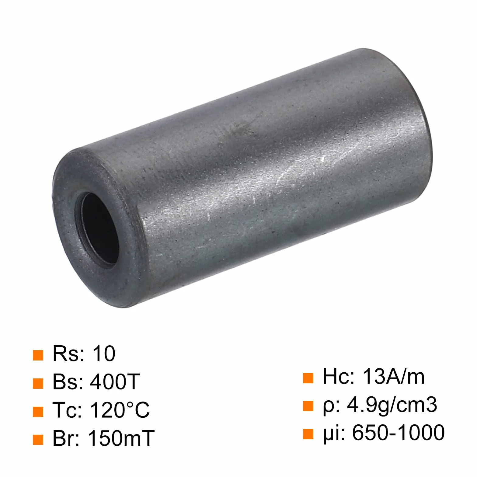 PATIKIL Rdzeń ferrytowy toroidalny 11,5 mm x 5 mm x 25 mm, 10 sztuk transformatora indukcyjnego cewki oringowej, czarny