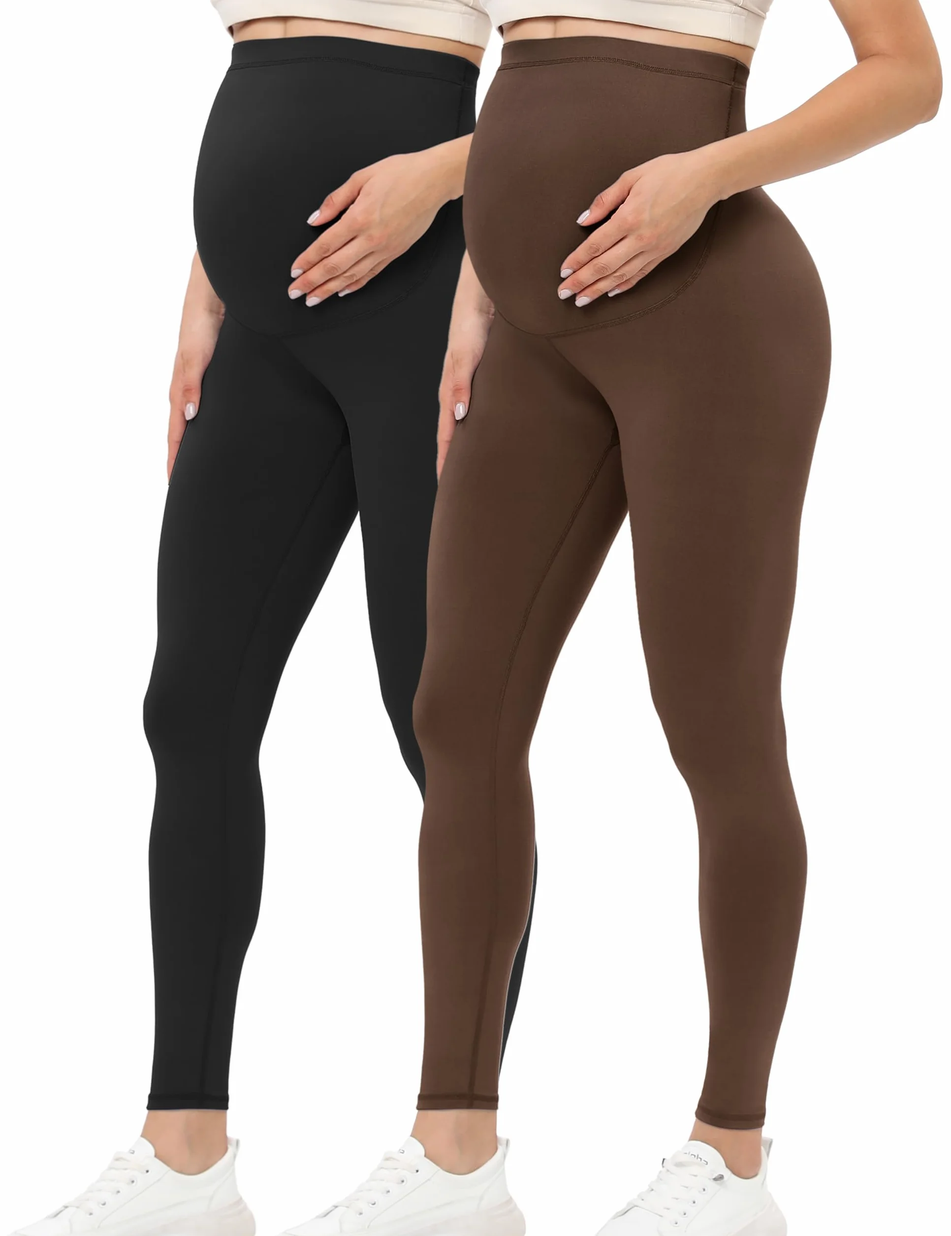 Buttergene Damskie legginsy ciążowe dla kobiet w ciąży odzież aktywna trening joga spodnie