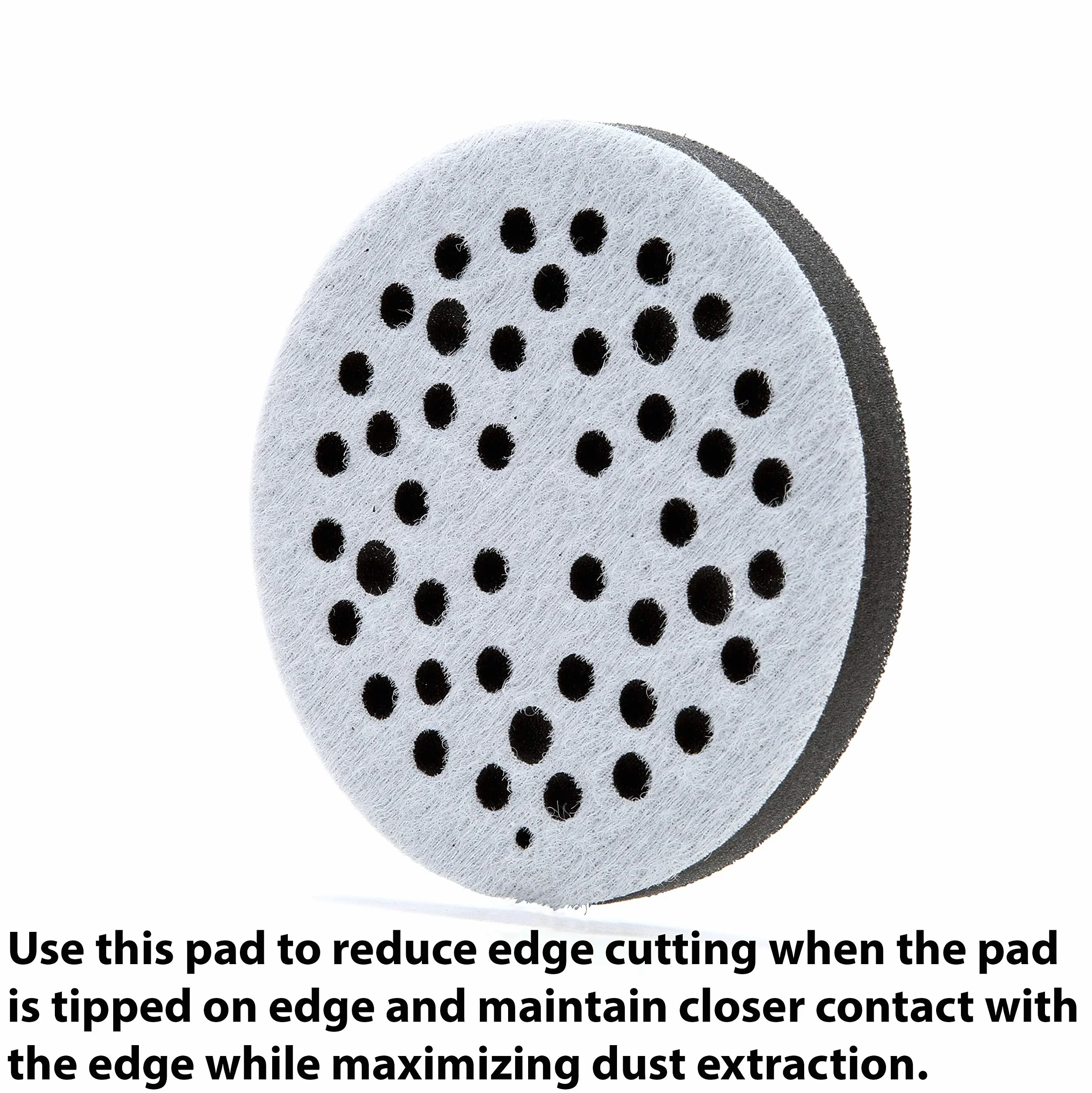 Cubitron 3M Clean Sanding Soft Interface Podkładka tarczowa, 44 otwory - Podkładka do kopii zapasowej do szlifierki próżniowej - mocowanie na haczyk i pętelkę - 12 cm x,5" - 28321 - czarna