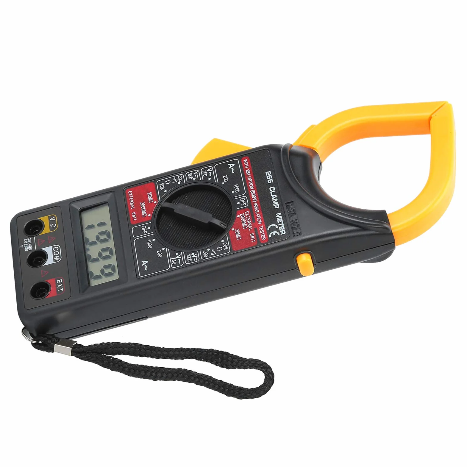 Elektroniczny Multimetr Miernik Cęgowy Cyfrowy Miernik Cęgowy Ręczny Amperomierz Woltomierz Elektroniczny Multimetr Narzędzie Pomiarowe Dt‑266