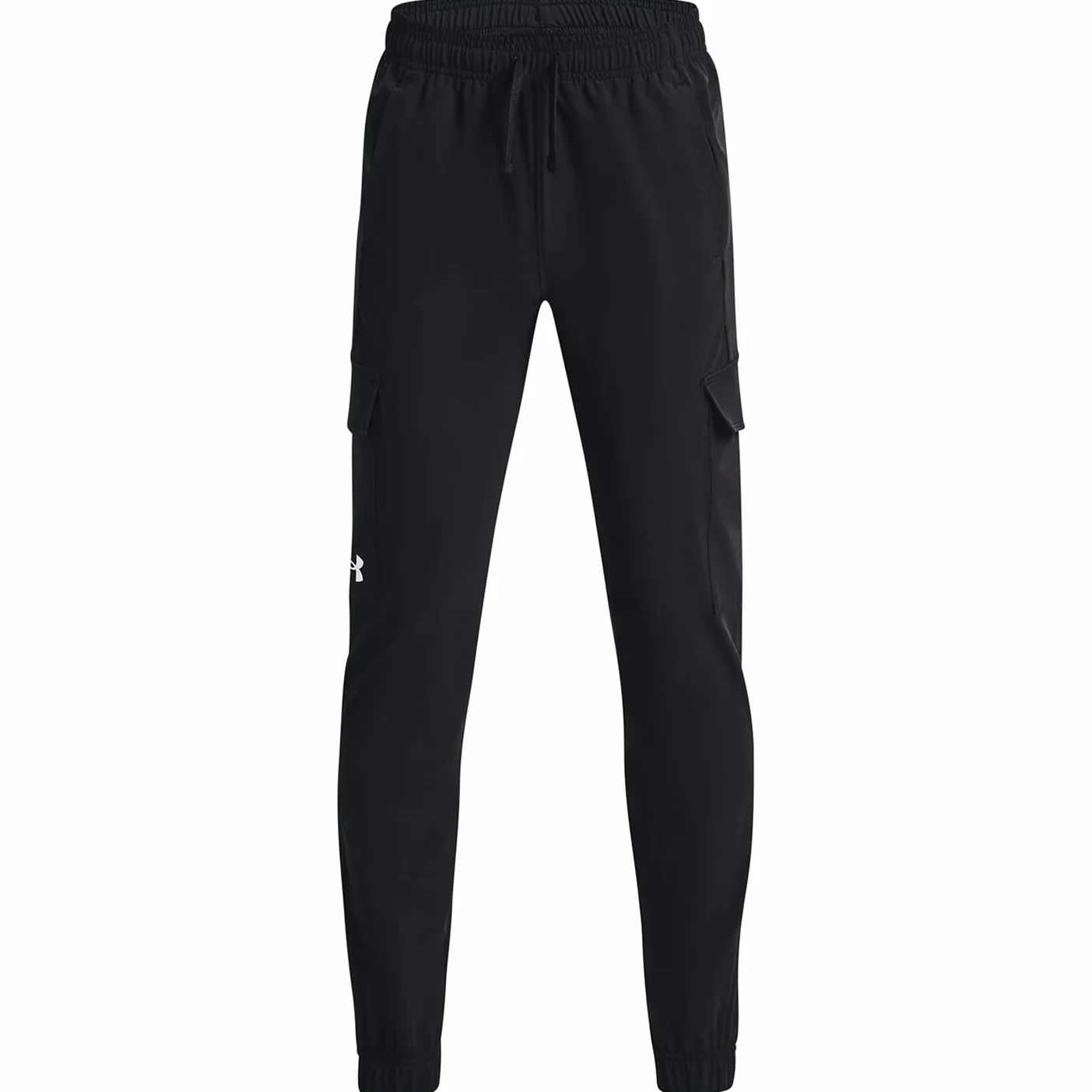 Under Armour Spodnie chłopięce Ua Pennant Woven Cargo Pant, czarne, 1377360, rozmiar YXS