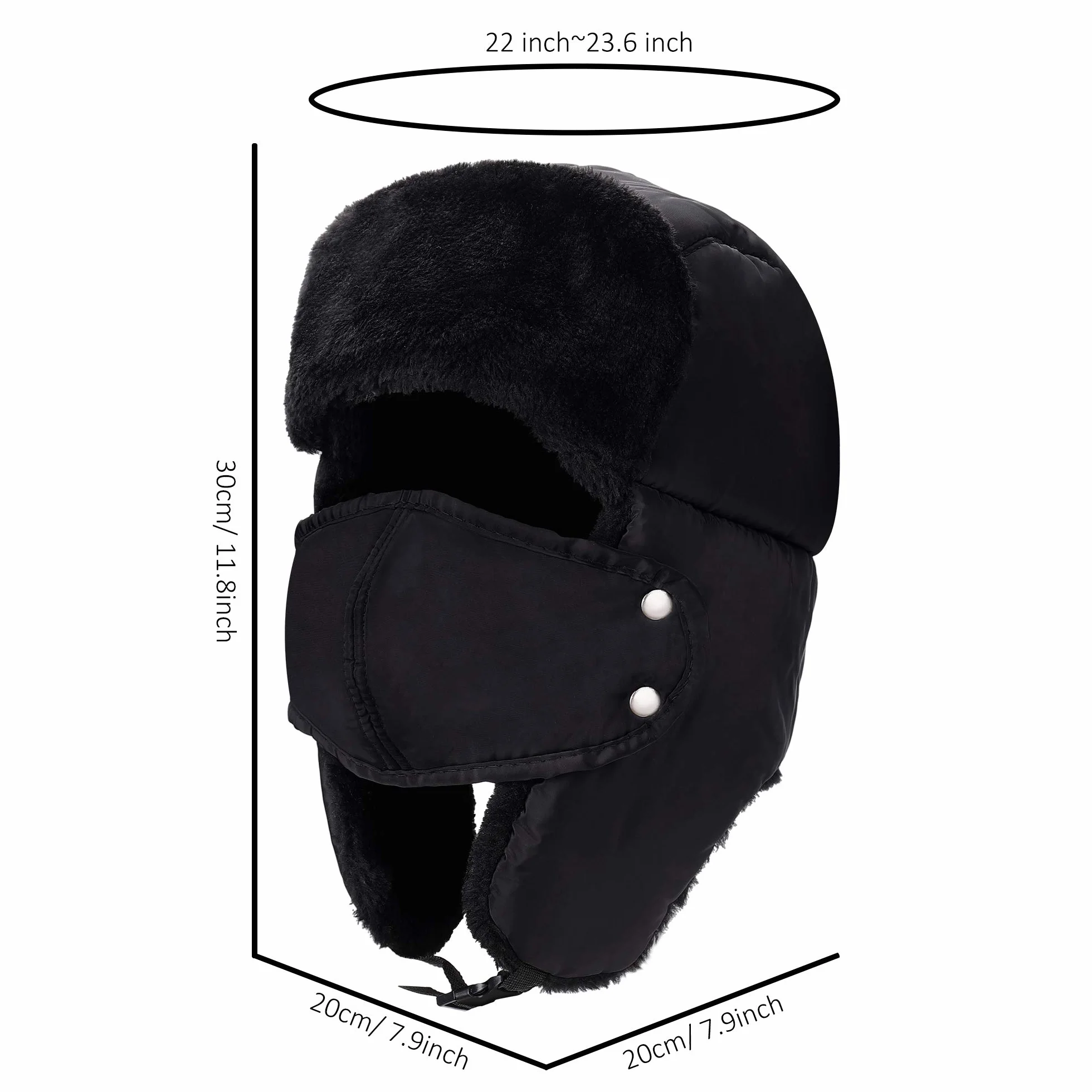 MaoXinTek Unisex czapka zimowa z nausznikami, futrzana czapka ze sztucznego futra, czapka lotnicza; utrzymuje ciepło podczas jazdy na nartach, łyżwach i innych aktywności na świeżym powietrzu