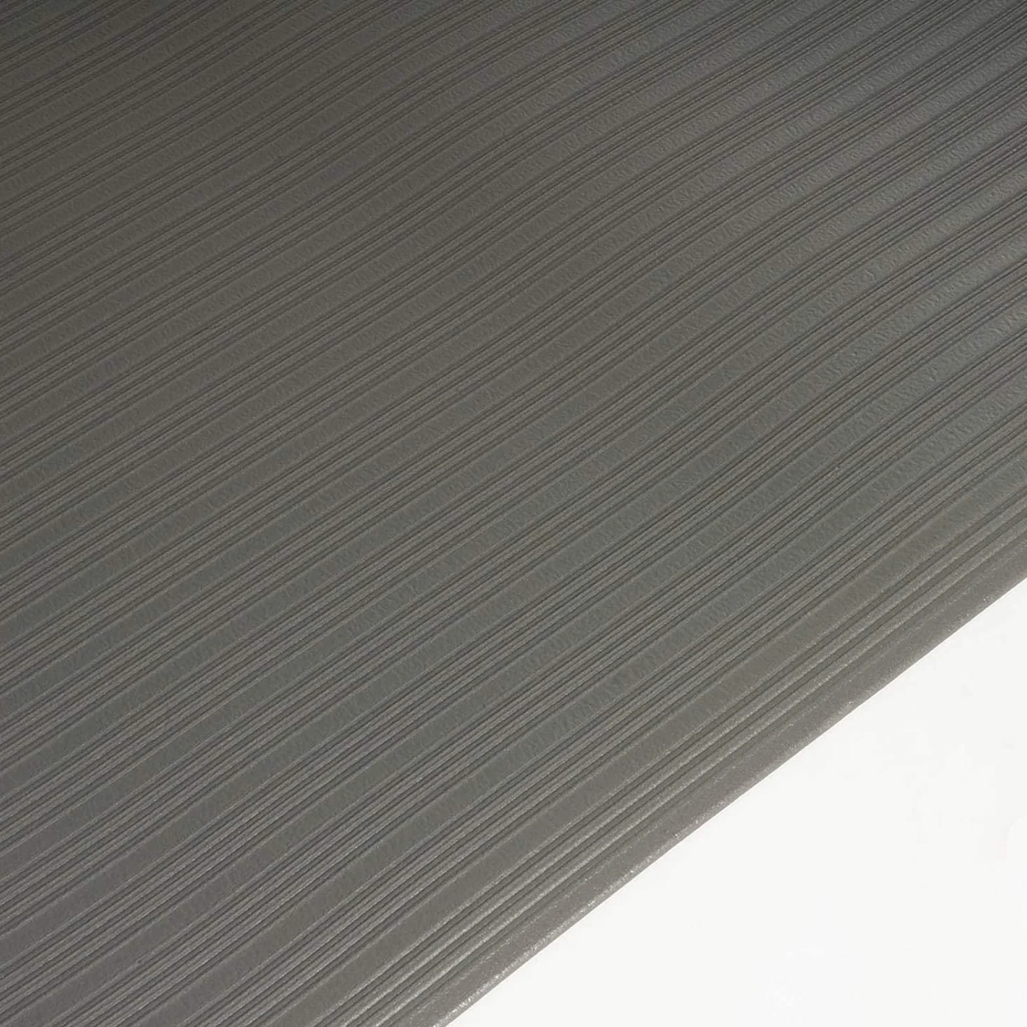Floordirekt Mata przeciwzmęczeniowa Soft Work-Mat 120 x 250 cm, szara – ergonomiczna mata na miejsce pracy, prążkowana, antypoślizgowa i amortyzująca powierzchnia