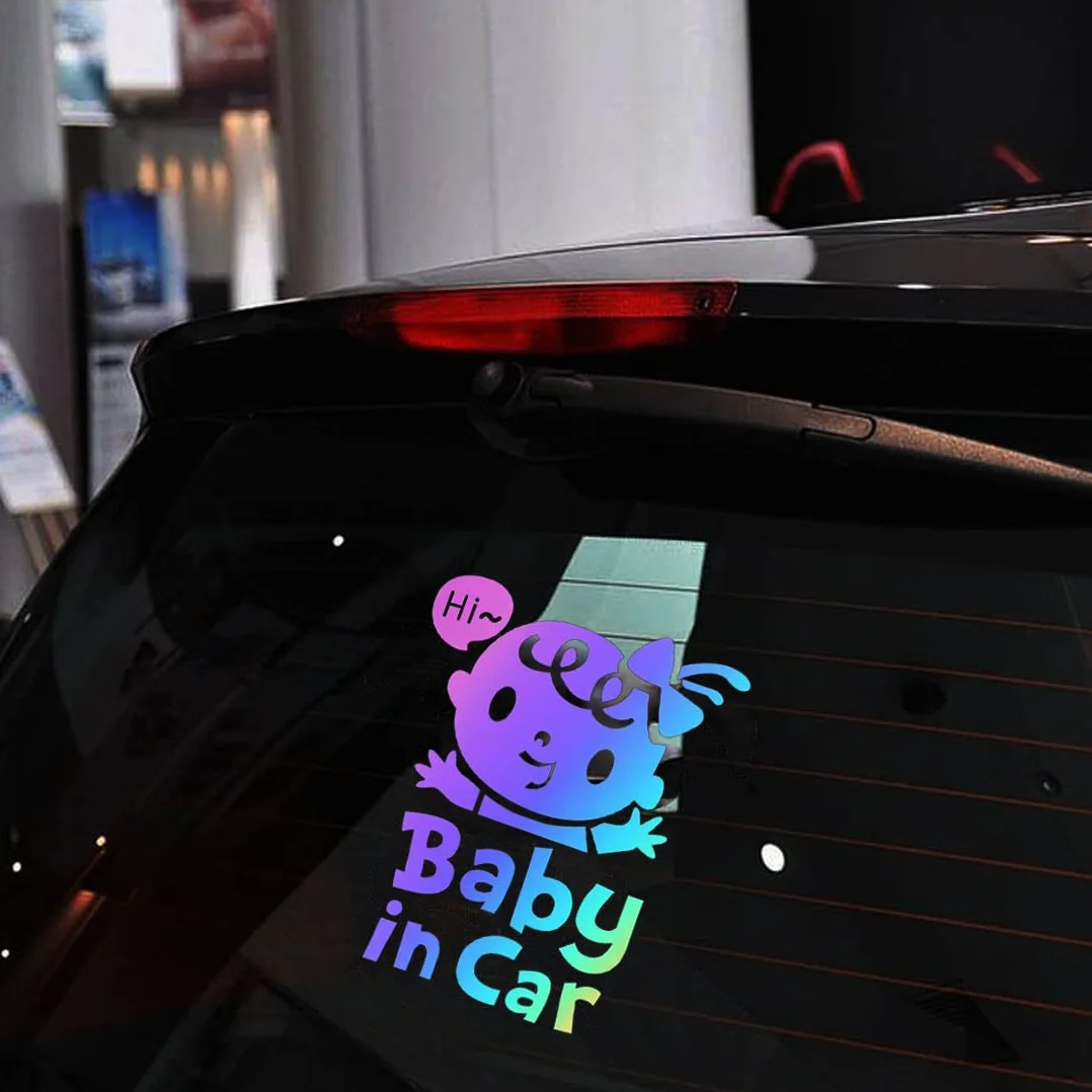 3 szt. Naklejki dla dzieci w samochodzie Baby on Board Sign, naklejki dla dzieci na pokładzie dla dzieci, na pokładzie na zewnątrz trwałe i wodoodporne winylowe tuningowe naklejki samochodowe