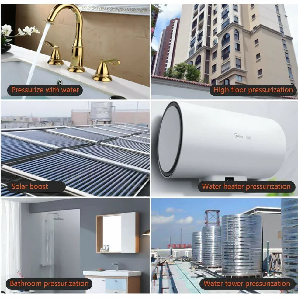 150W MałA Automatyczna Pompa WspomagająCa Prysznic 230V/50Hz Pompa ZwięKszająCa CiśNienie GorąCej Wody ¾" × ½" Wylot 25L/Min Mini Pompa WspomagająCa 15m Do Systemu Prysznicowego W CałYm Domu