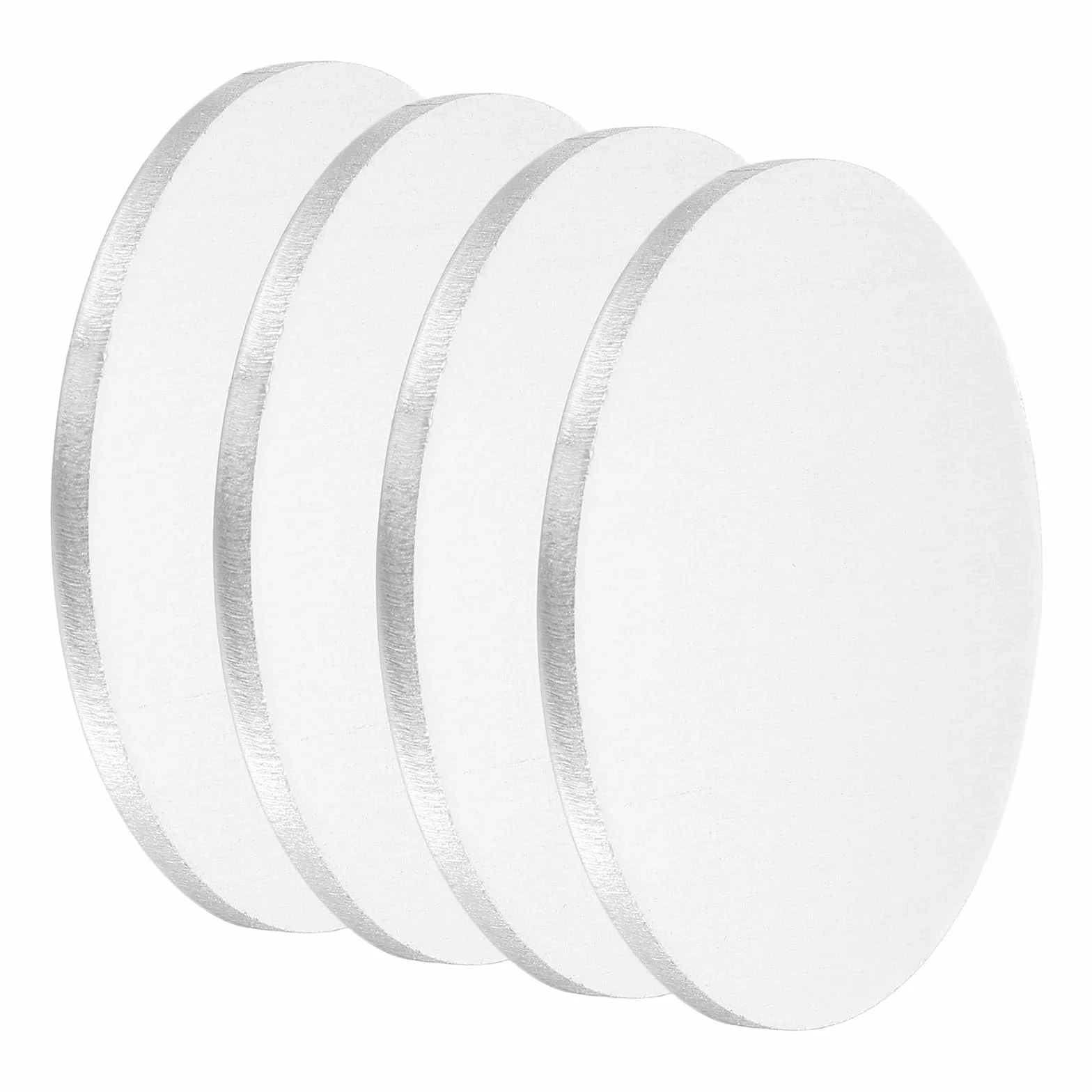 QUARKZMAN 4 sztuki płyt aluminiowych, 50 mm x 1,5 mm, okrągłe blachy aluminiowe, 5052, krążki aluminiowe, wisiorki, okrągłe półfabrykaty do cięcia laserowego, wykrawania metalu, produkcji biżuterii