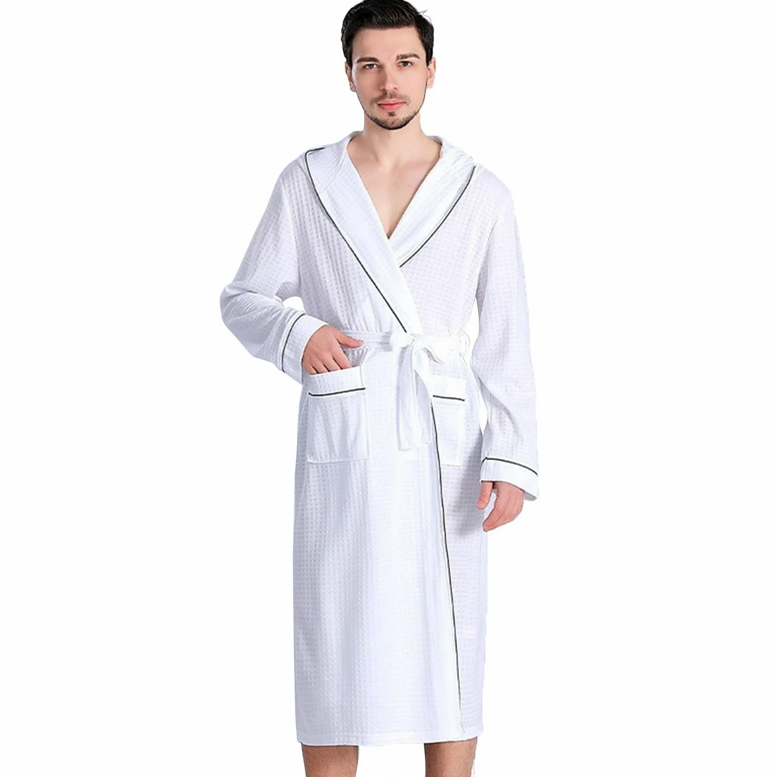 Szlafrok frotte, damski kaptur szlafrok kąpielowy szlafrok SPA bawełniany szlafrok - szlafrok męski