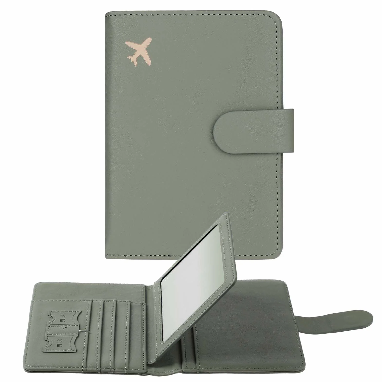 COMNICO Etui na paszport, smukłe, minimalistyczne etui na paszport, urocze, wodoszczelne, dla kobiet i mężczyzn, rodziny, na podróż, gotówkę, dowód osobisty, wizytówki, czarny, 6 × 4.3× 0.6 inches,