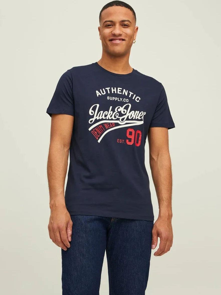 Jack & Jones Jjethan Tee Ss Crew Neck 3Pk Koszulka Czarny Biały Granatowy XL