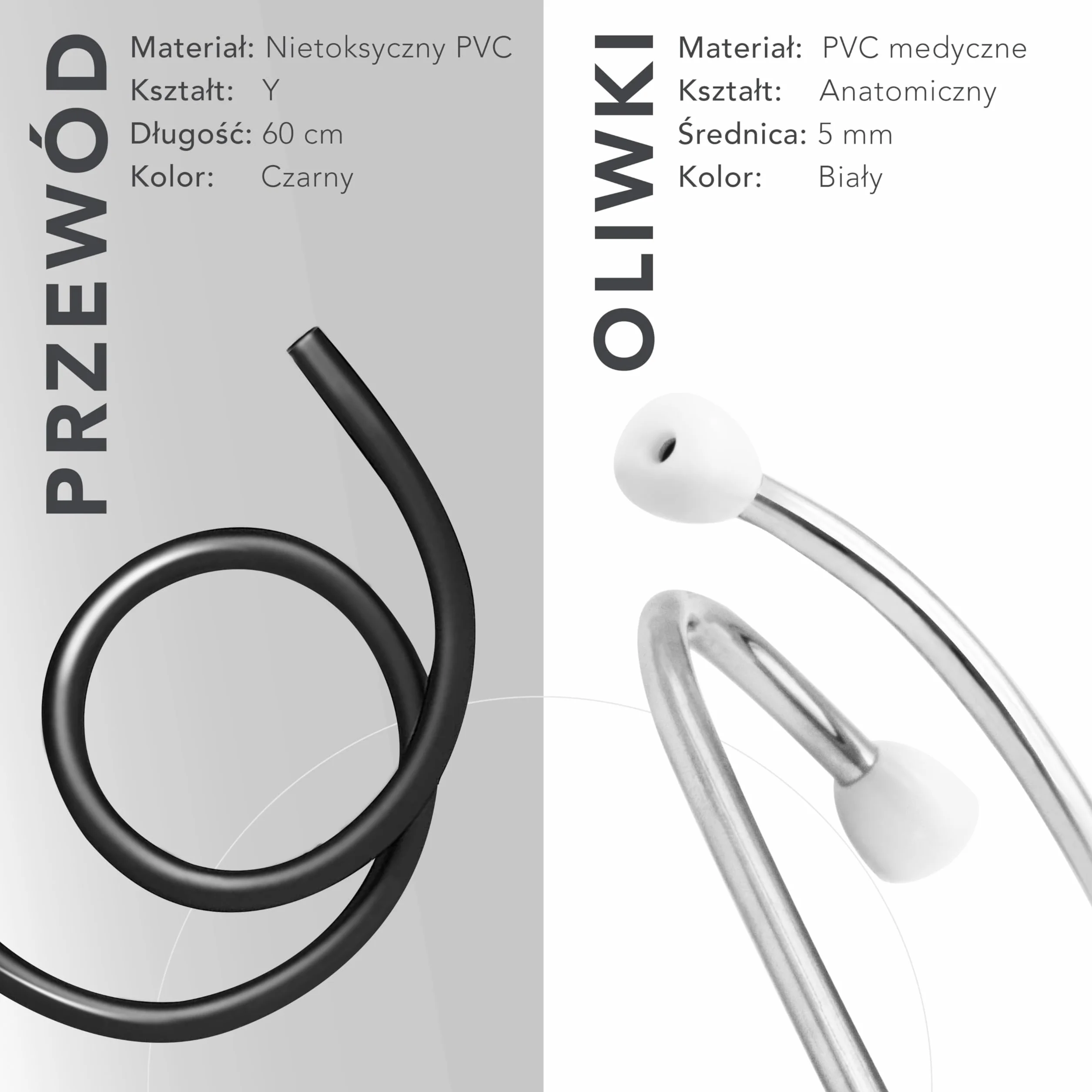 AIESI Stetoskop z Podwójną Głowicą dla Dorosłych, Doctor B-Scope, Czarny